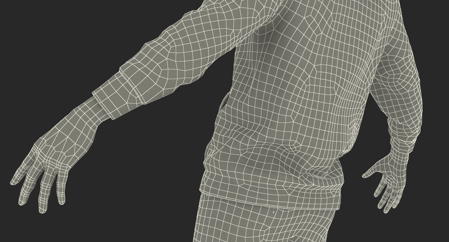3D Sportswear Suit Lowered Hood on Mannequin