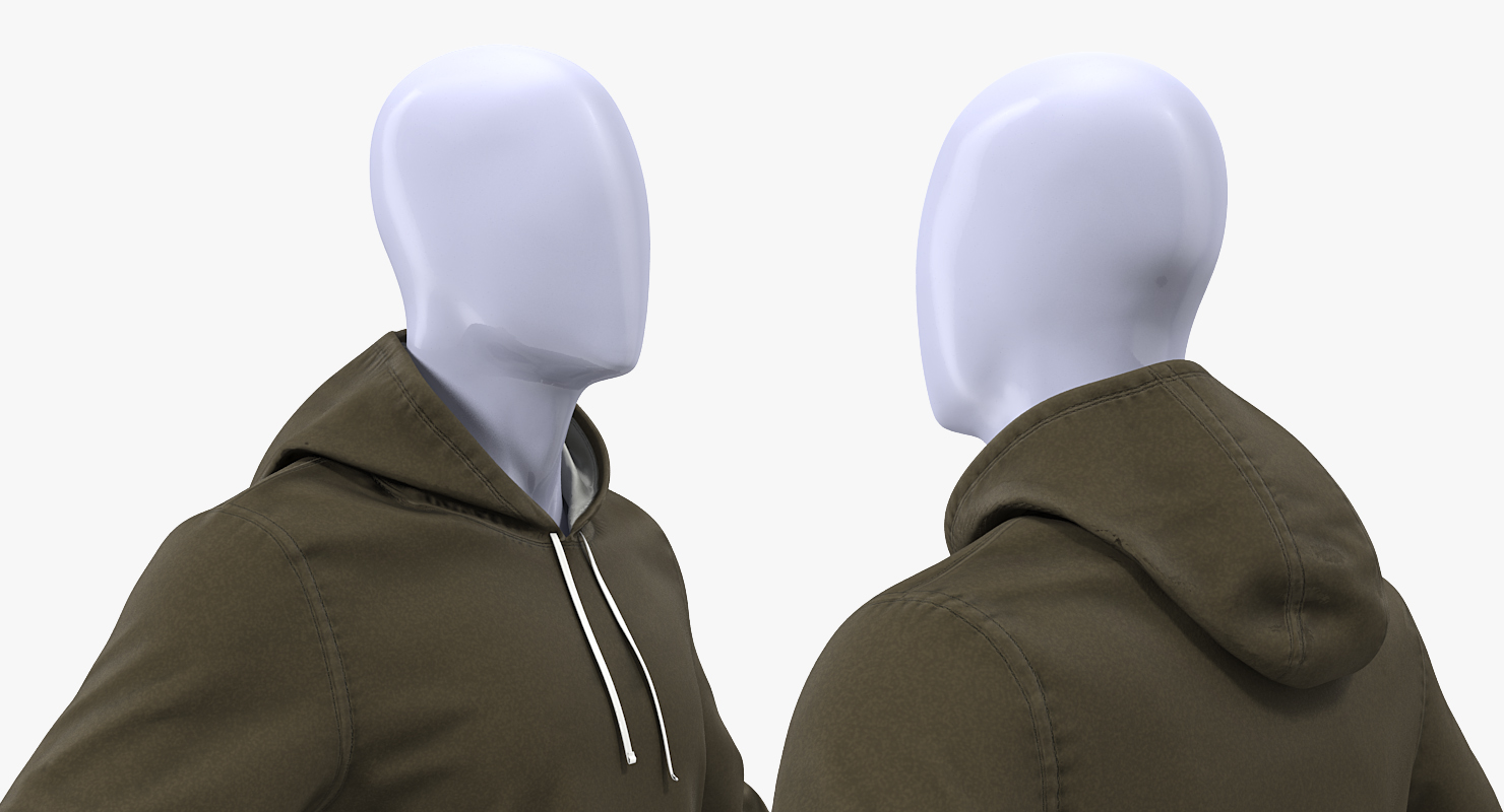 3D Sportswear Suit Lowered Hood on Mannequin