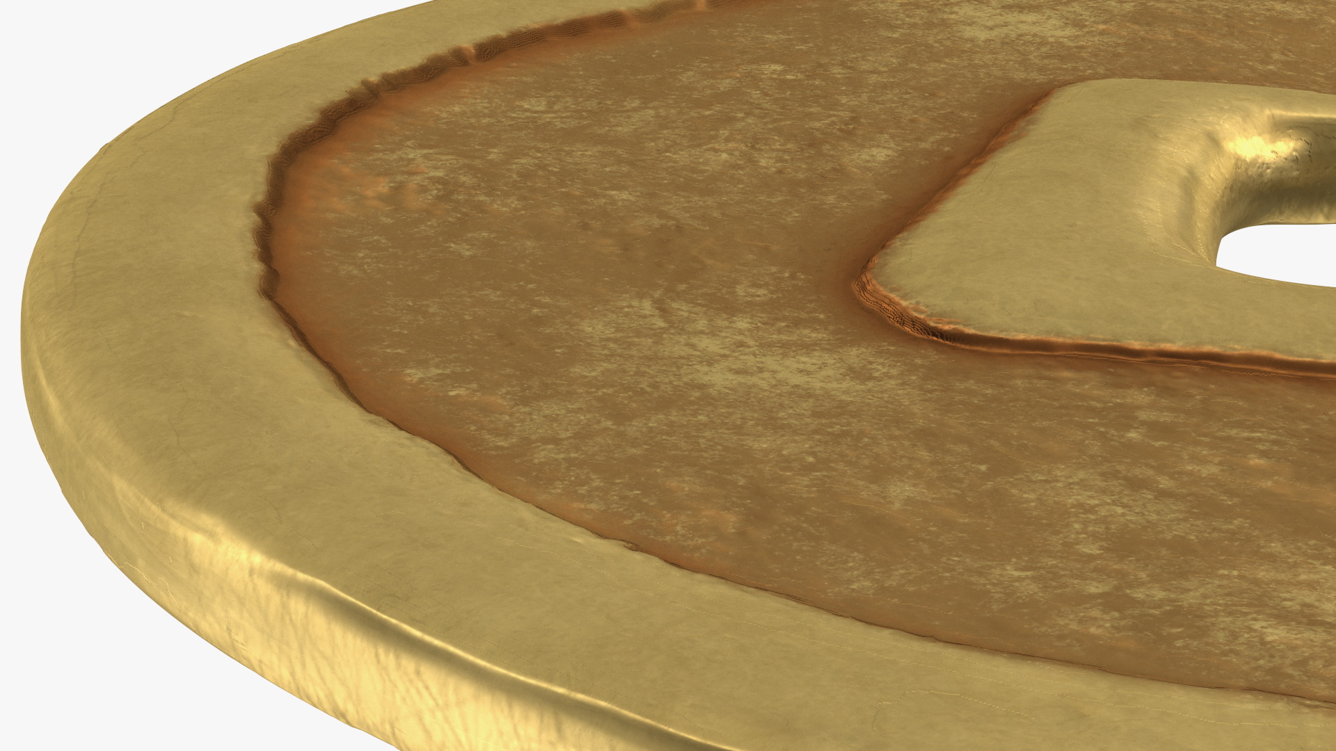 3D Ming Dynasty Xuan De Tong Bao 1 Cash Gold