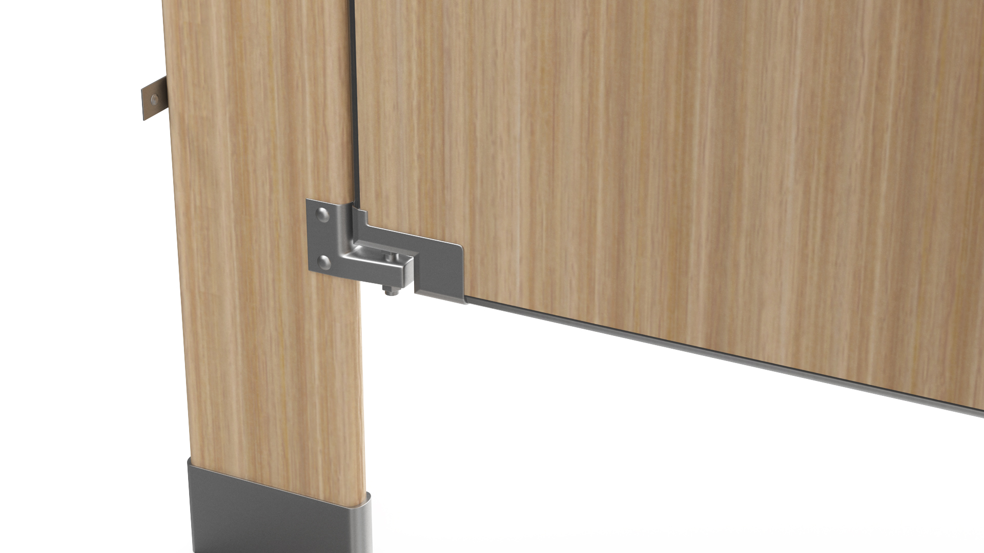 3D Toilet Partitions Wood Veneer Laminate model