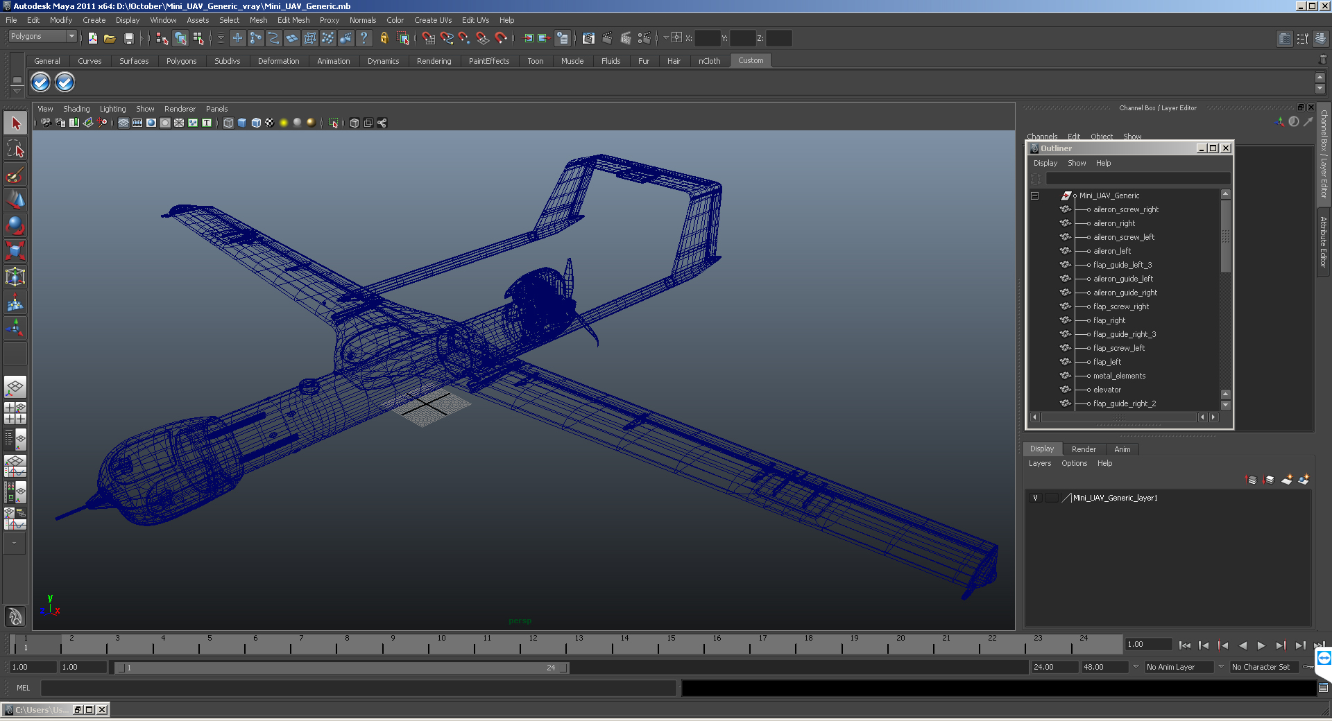 3D model Mini UAV ScanEagle 3