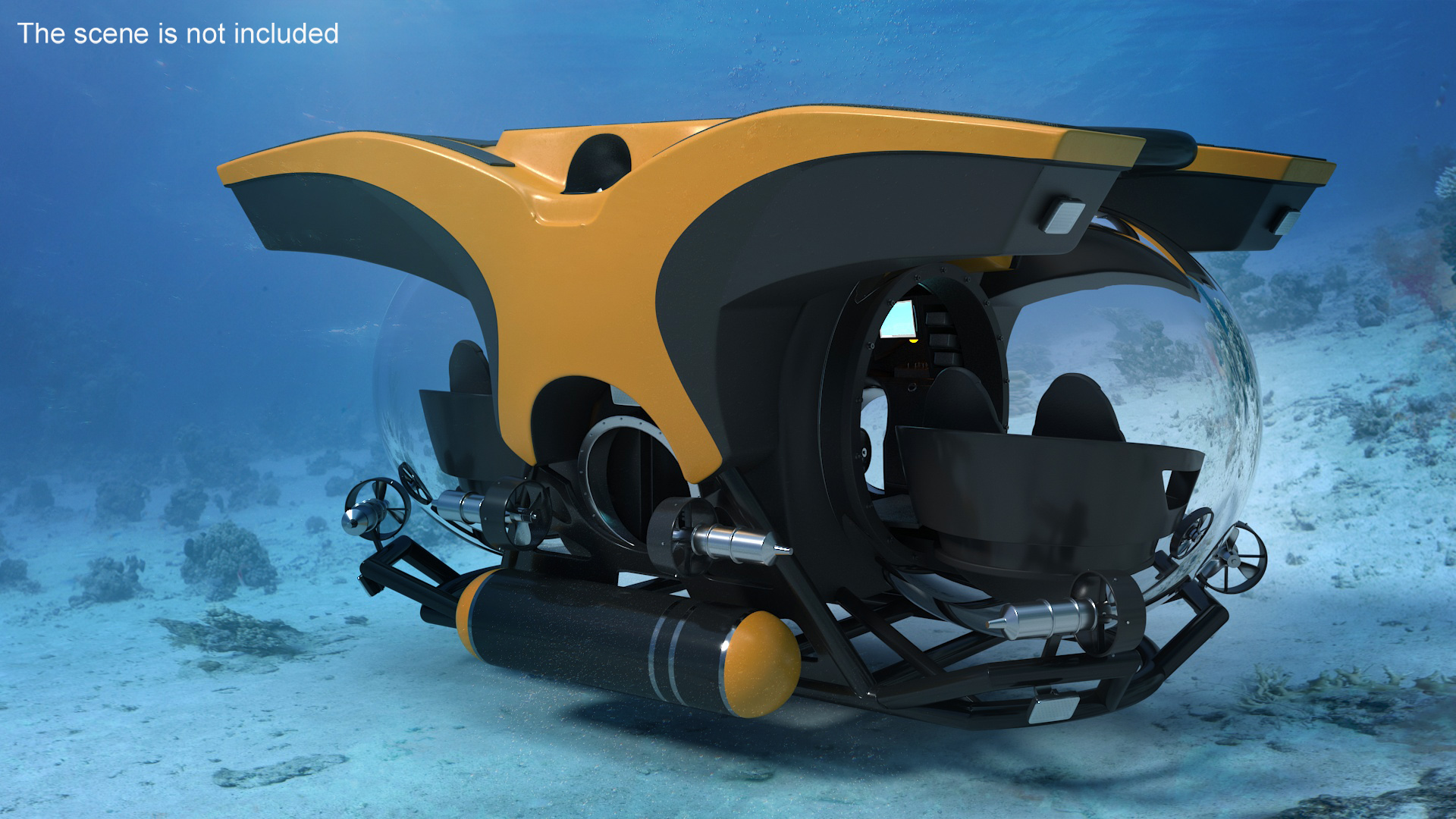 U-Boat Worx Cruise Sub Rigged 3D model
