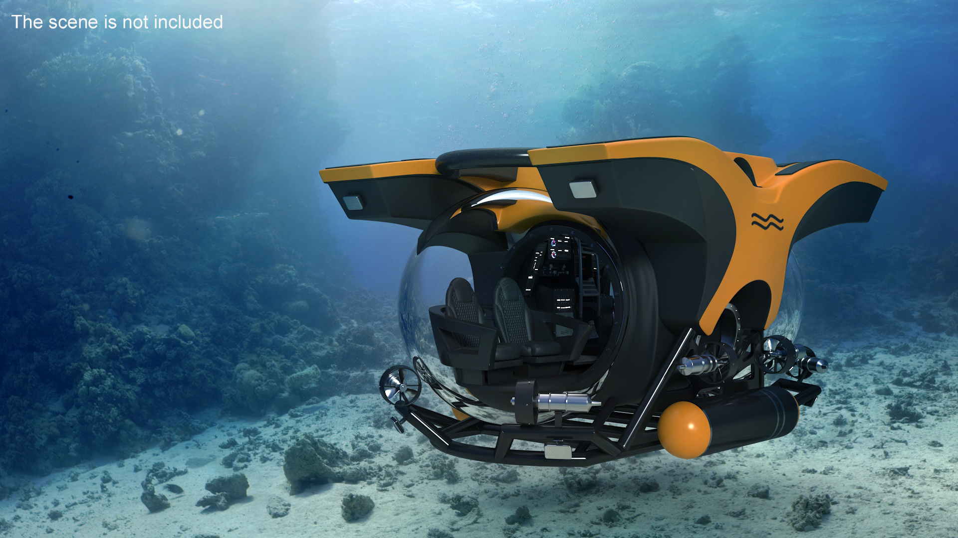 U-Boat Worx Cruise Sub Rigged 3D model