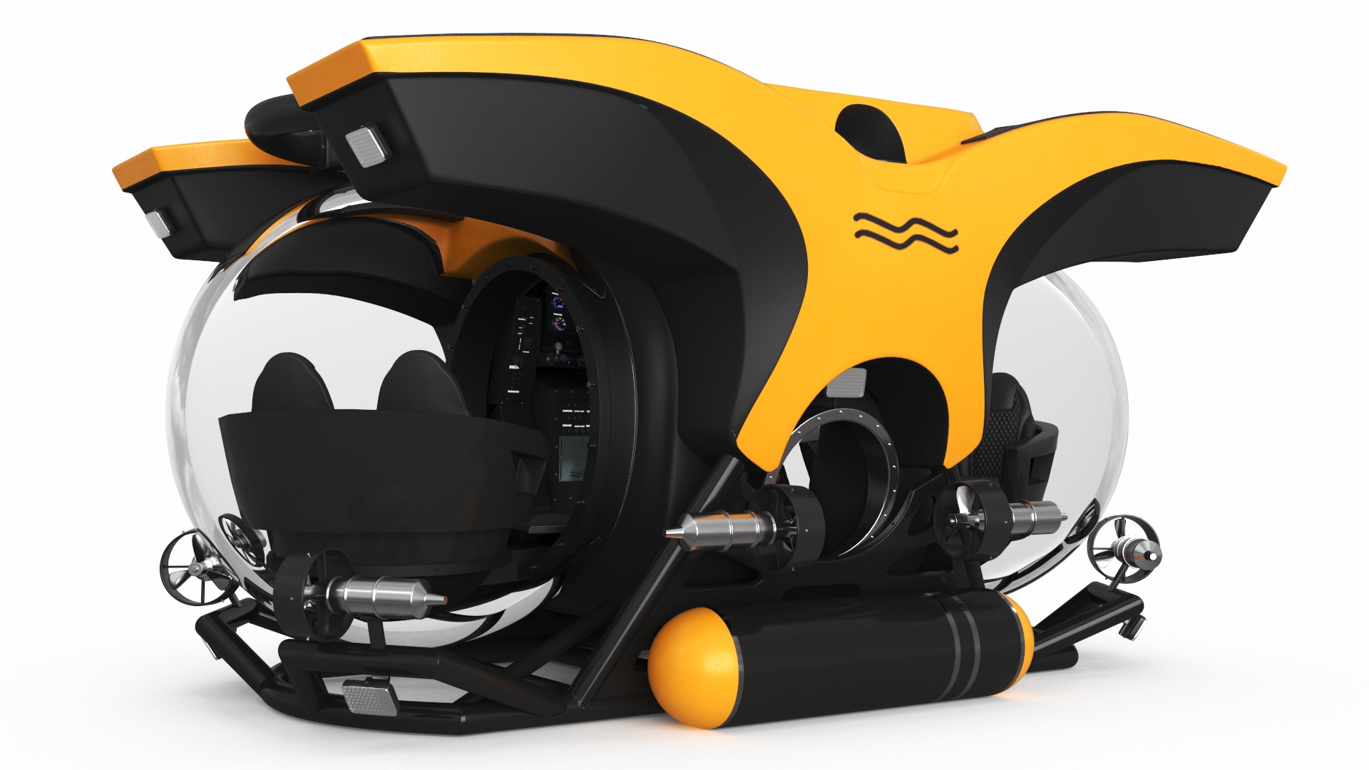 U-Boat Worx Cruise Sub Rigged 3D model