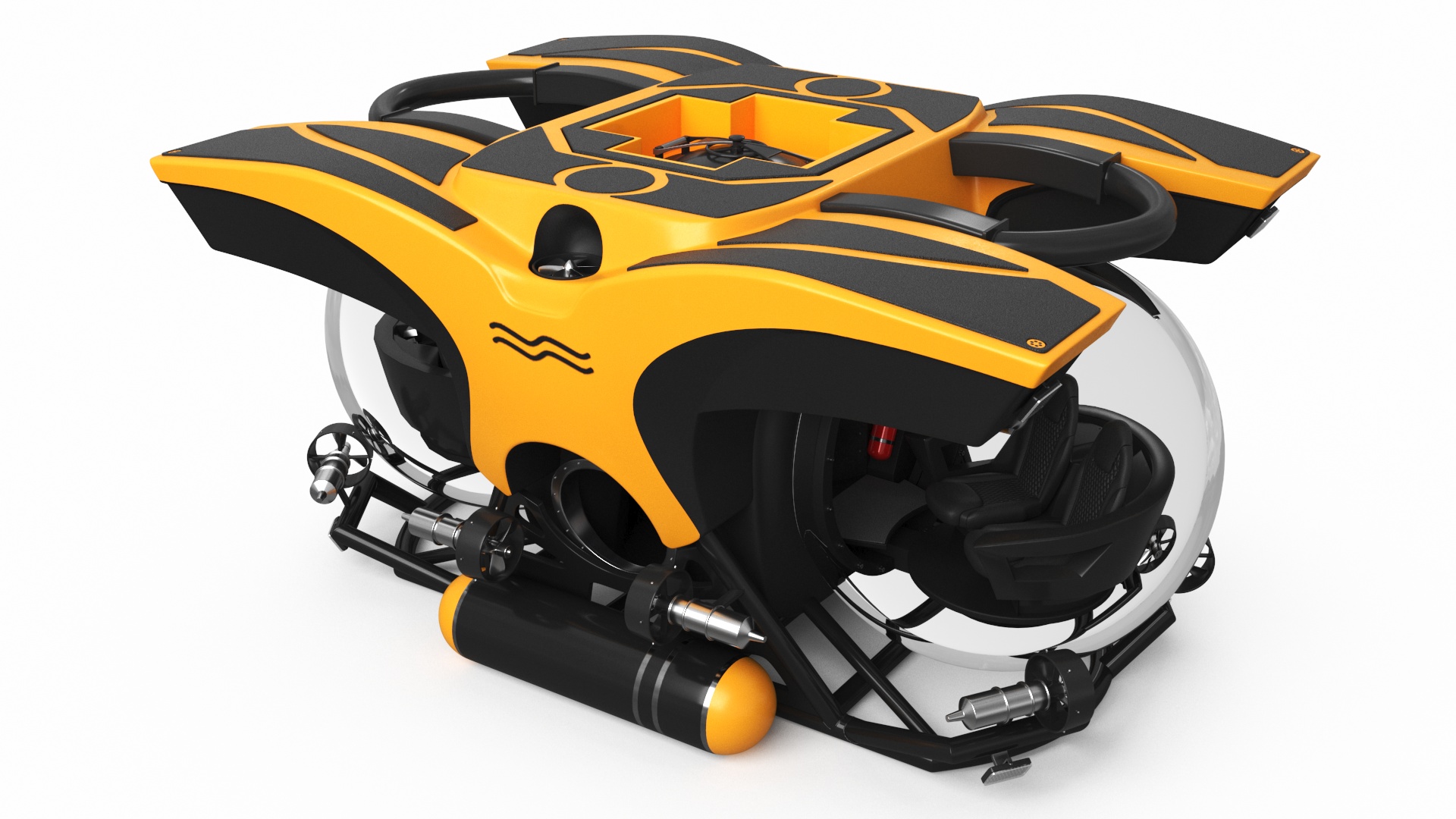 U-Boat Worx Cruise Sub Rigged 3D model