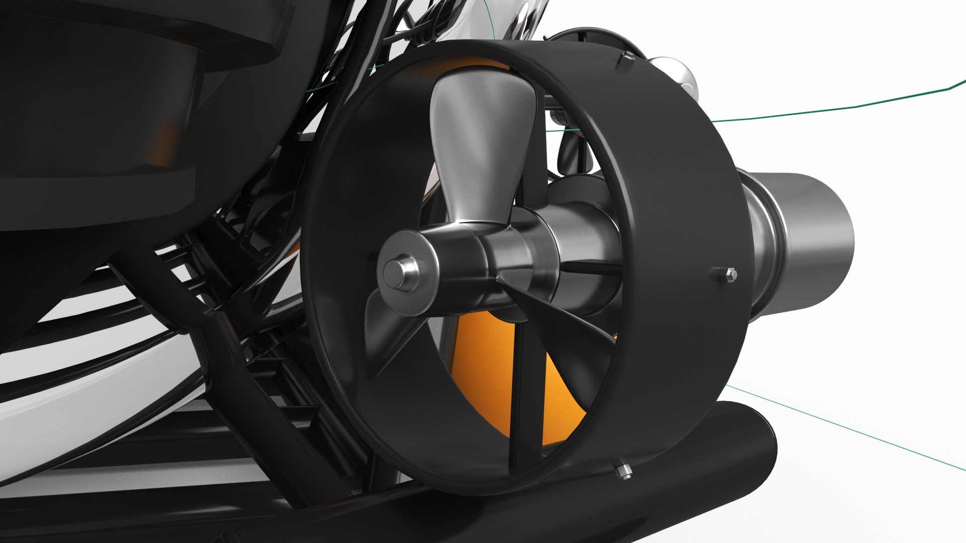 U-Boat Worx Cruise Sub Rigged 3D model