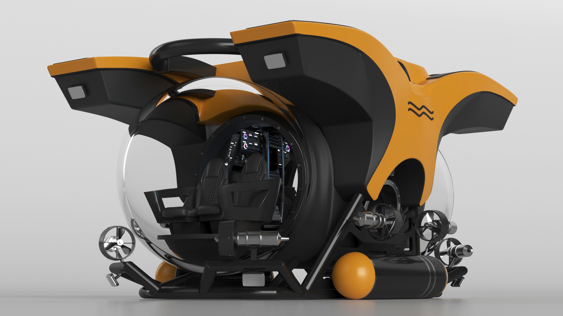U-Boat Worx Cruise Sub Rigged 3D model
