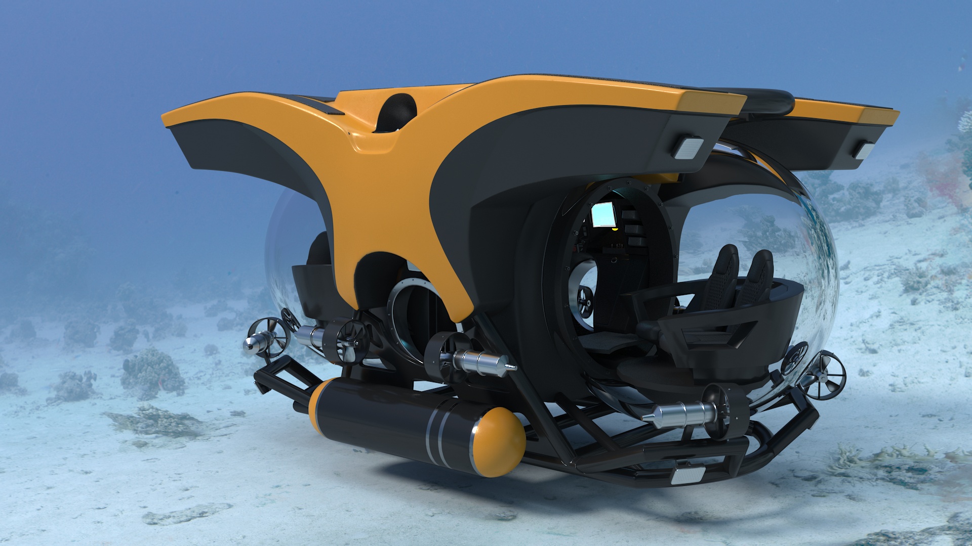 U-Boat Worx Cruise Sub Rigged 3D model