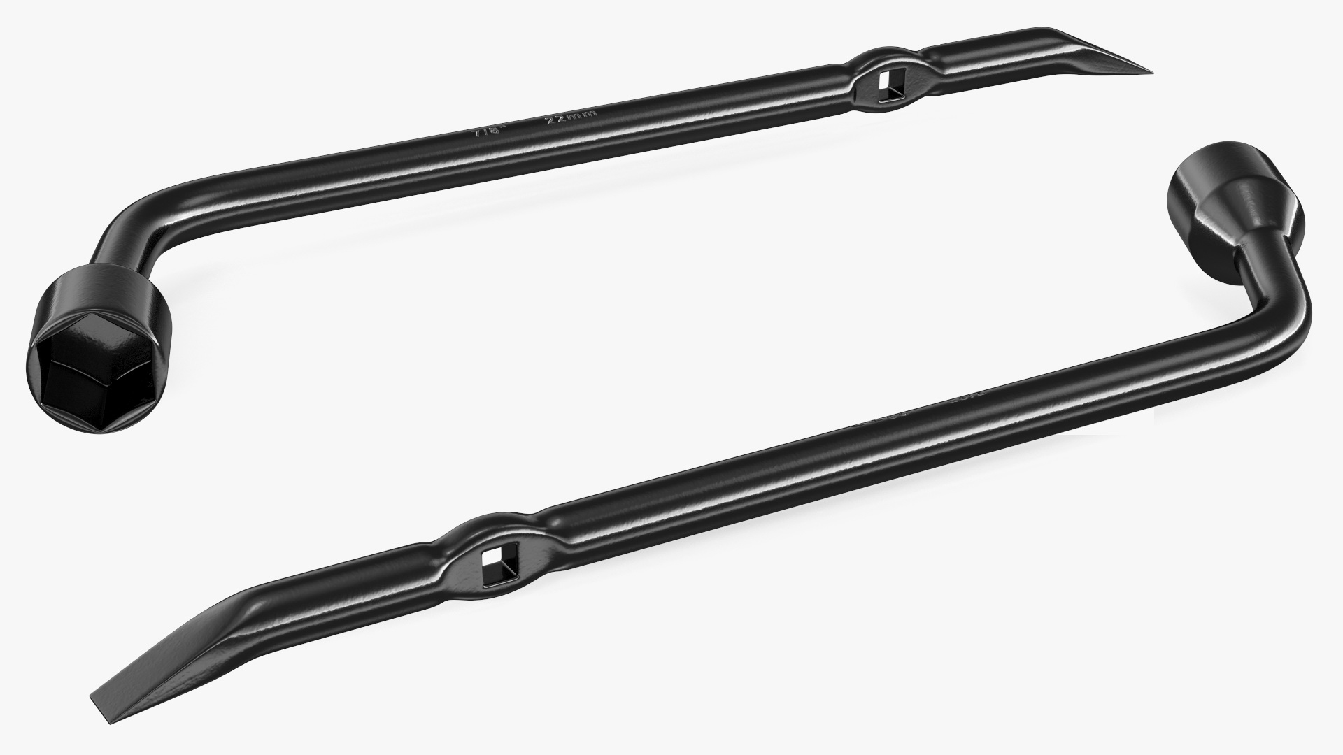 3D model Tire Lug Nut Wrench Black