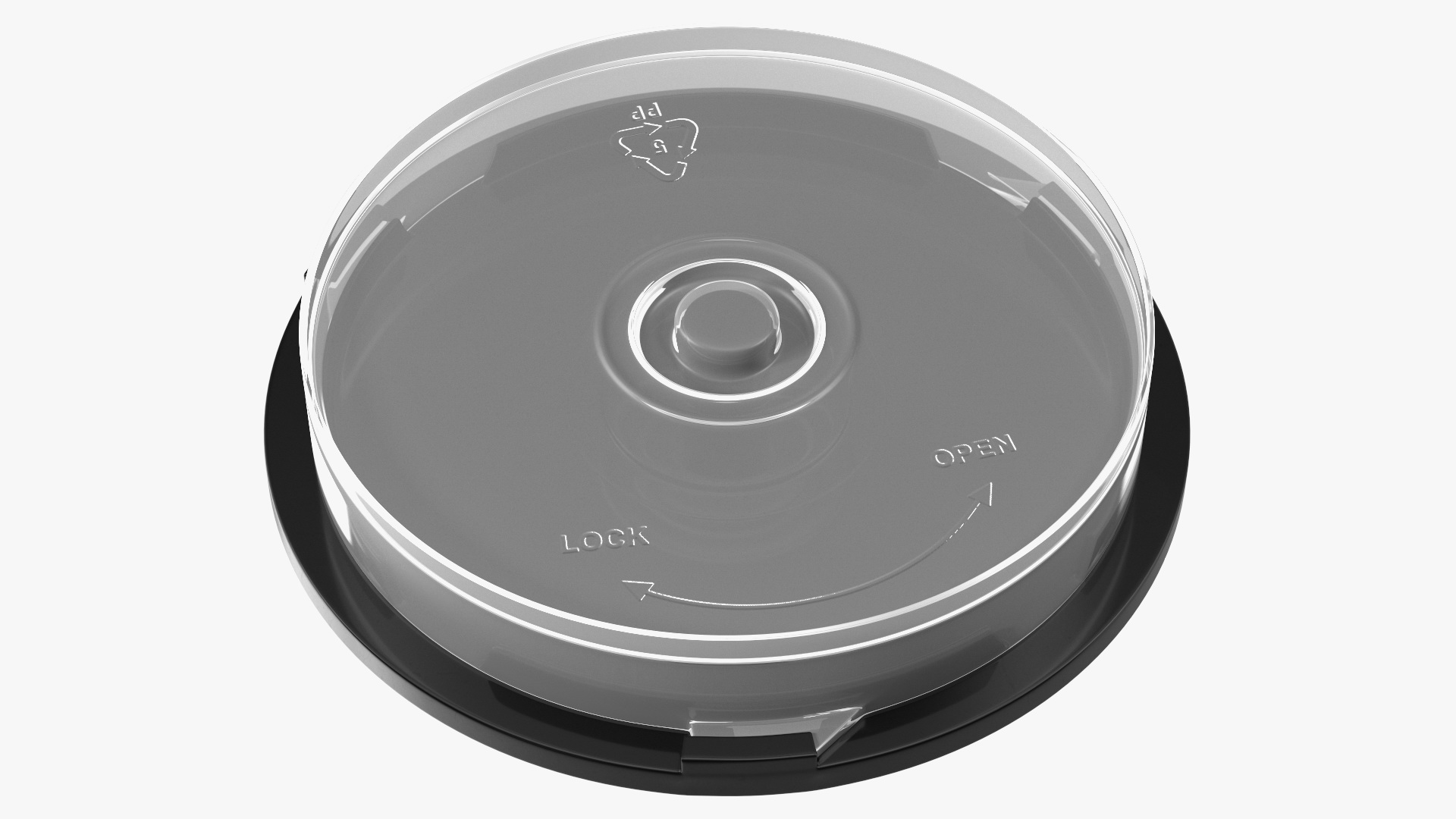 CD DVD Spindle Cake Box for 10 Discs Empty 3D