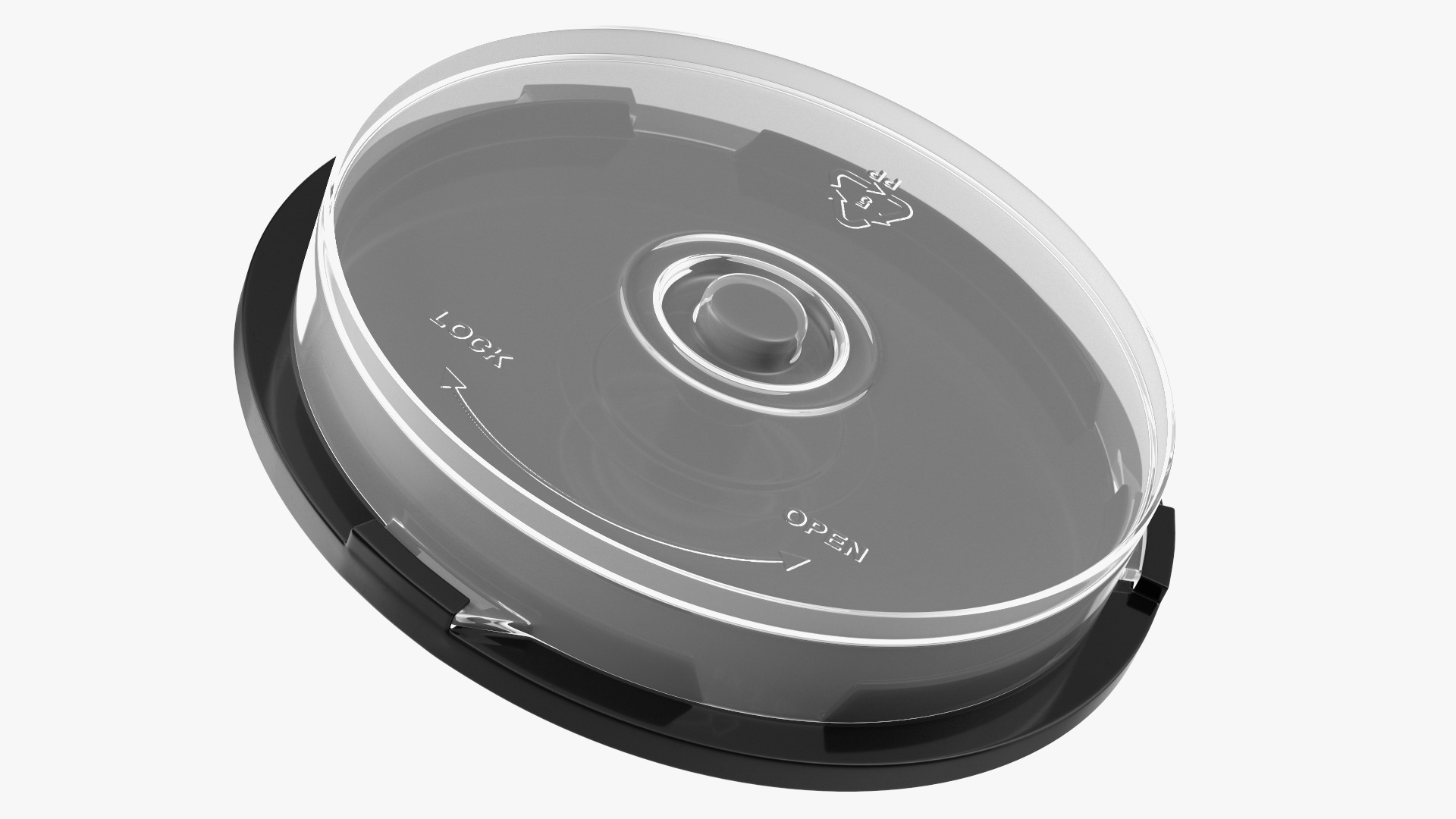 CD DVD Spindle Cake Box for 10 Discs Empty 3D