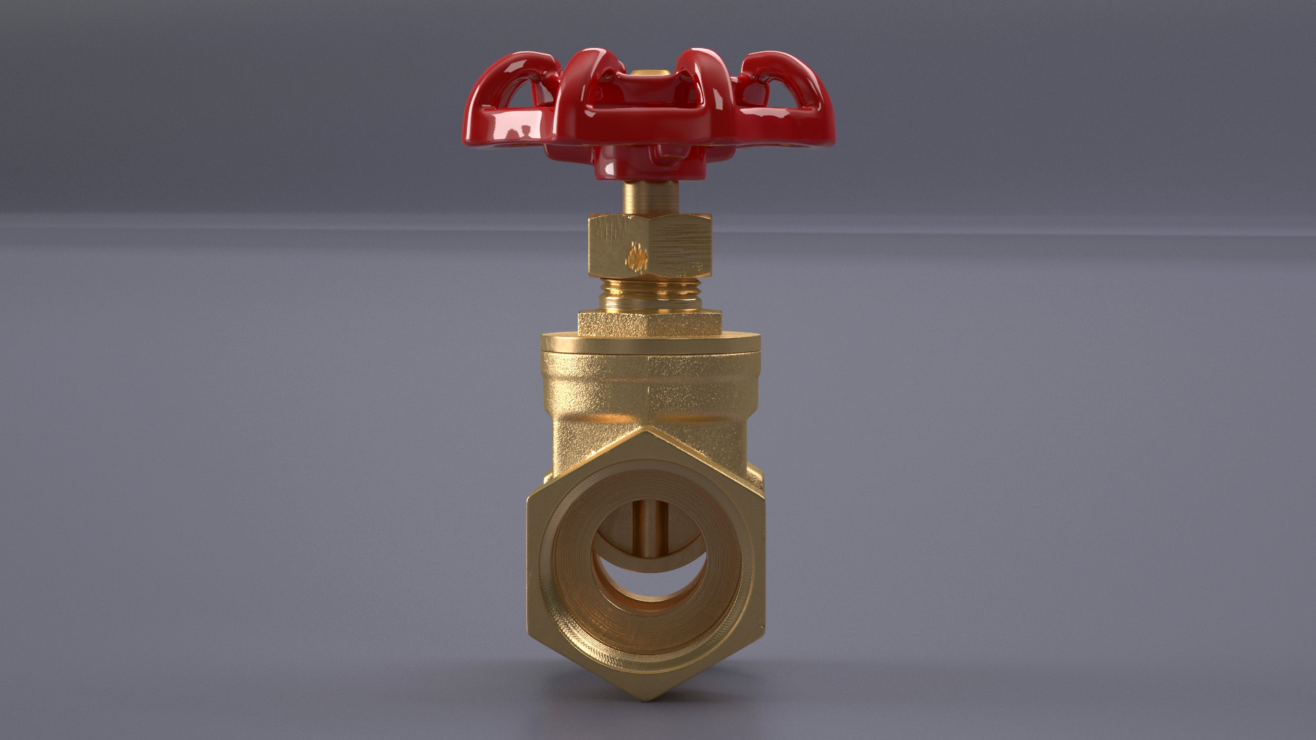 Bronze Gate Valve 3D