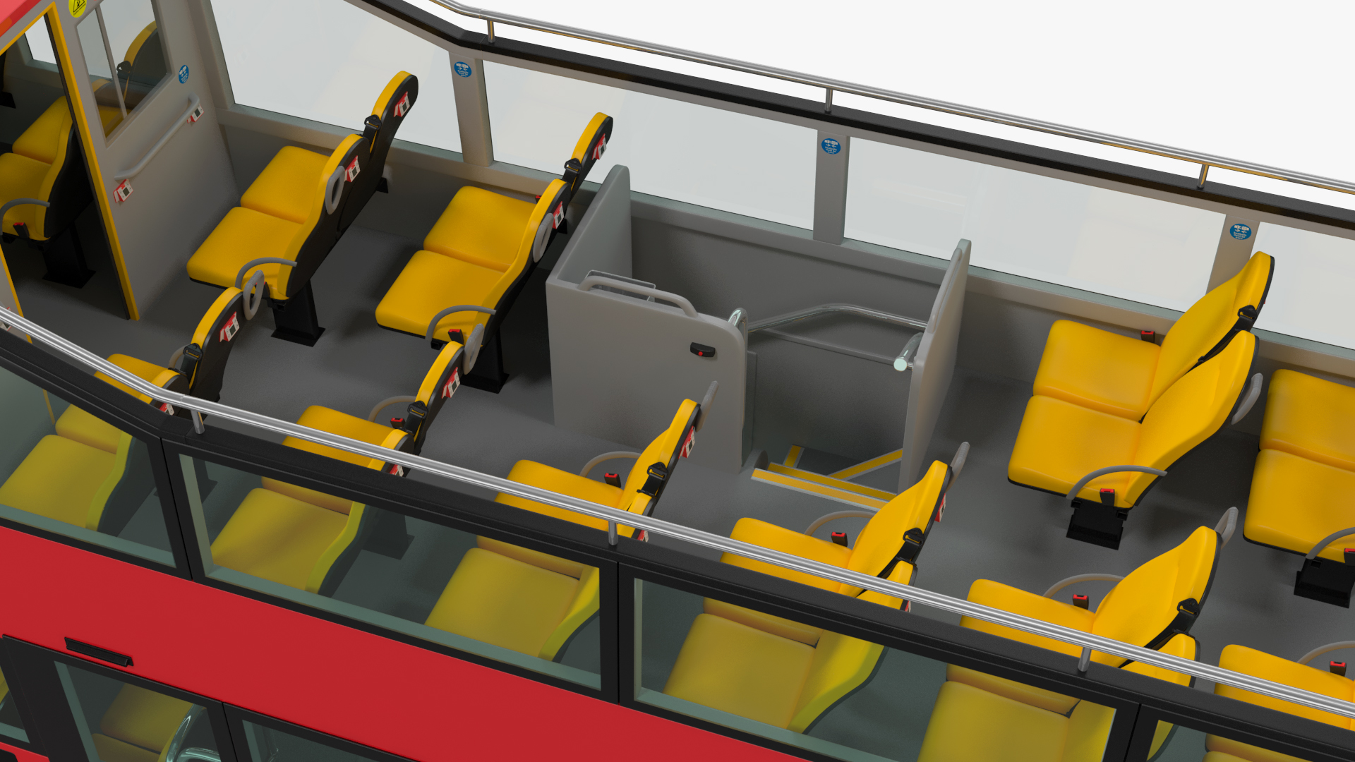 3D model Sightseeing Open Air Hop On Off City Tour Bus