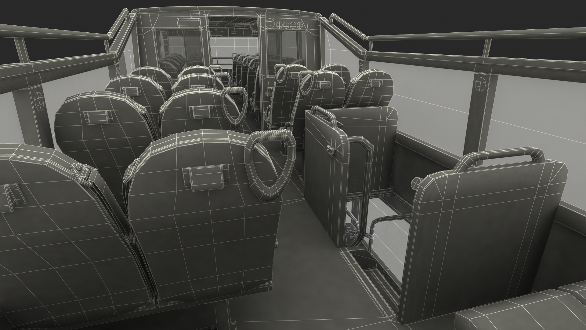 3D model Sightseeing Open Air Hop On Off City Tour Bus