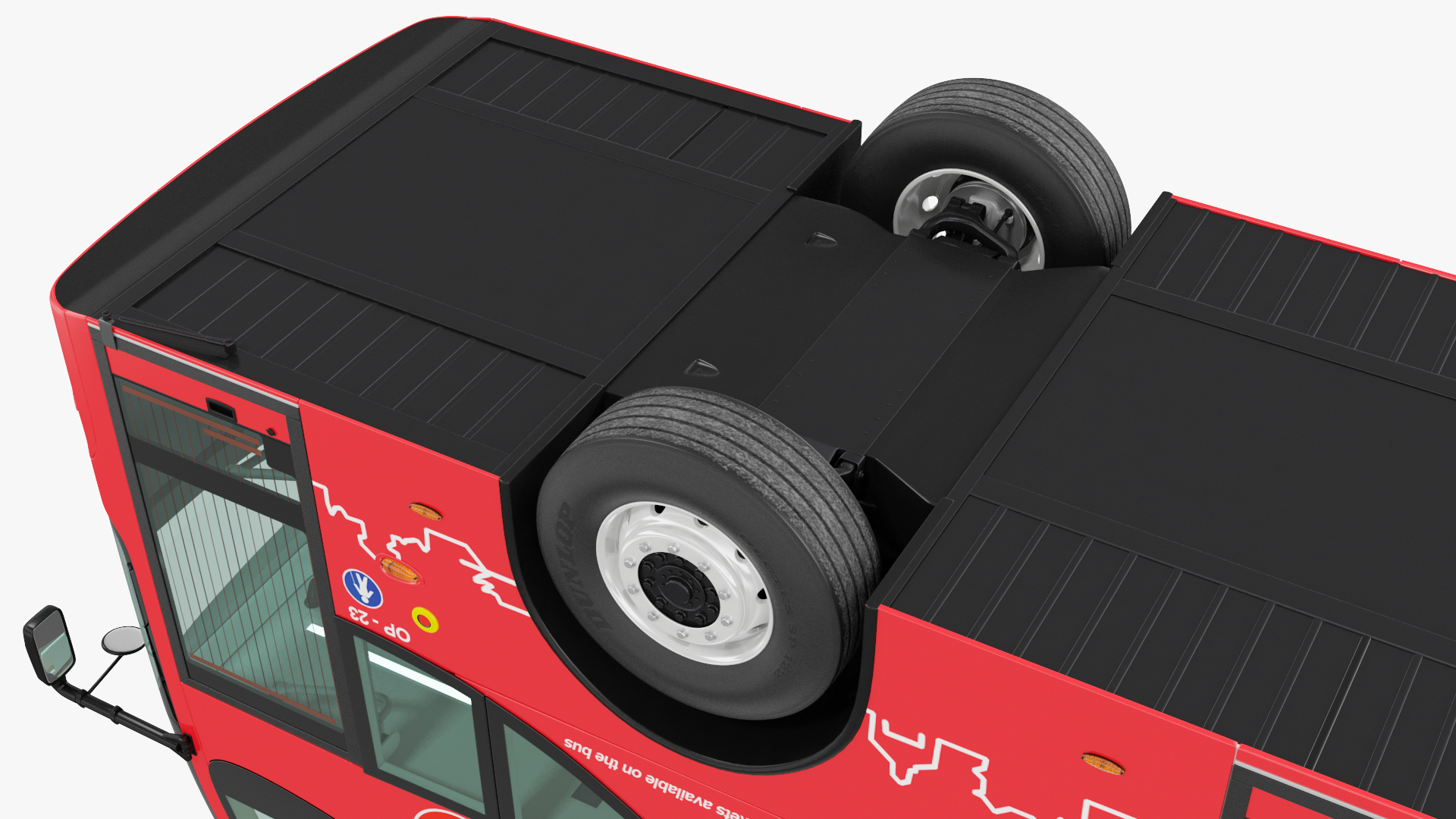 3D model Sightseeing Open Air Hop On Off City Tour Bus