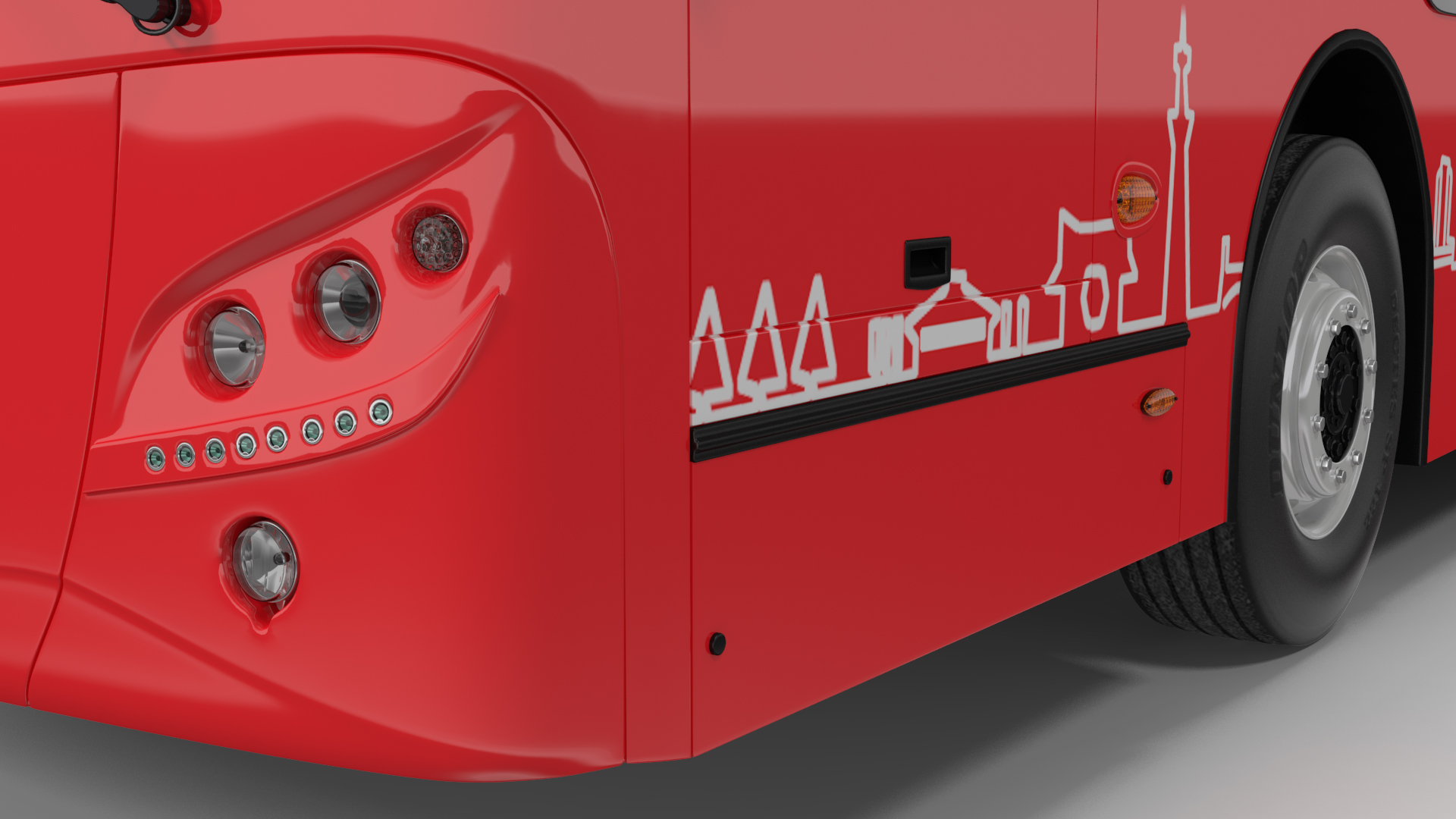 3D model Sightseeing Open Air Hop On Off City Tour Bus