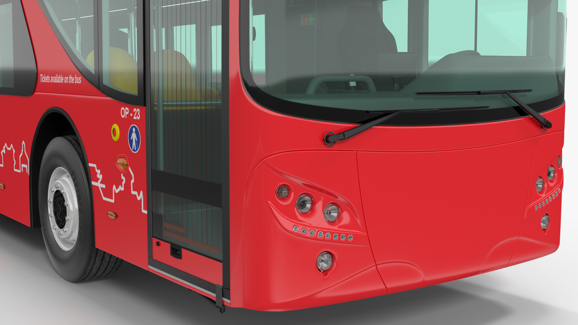 3D model Sightseeing Open Air Hop On Off City Tour Bus