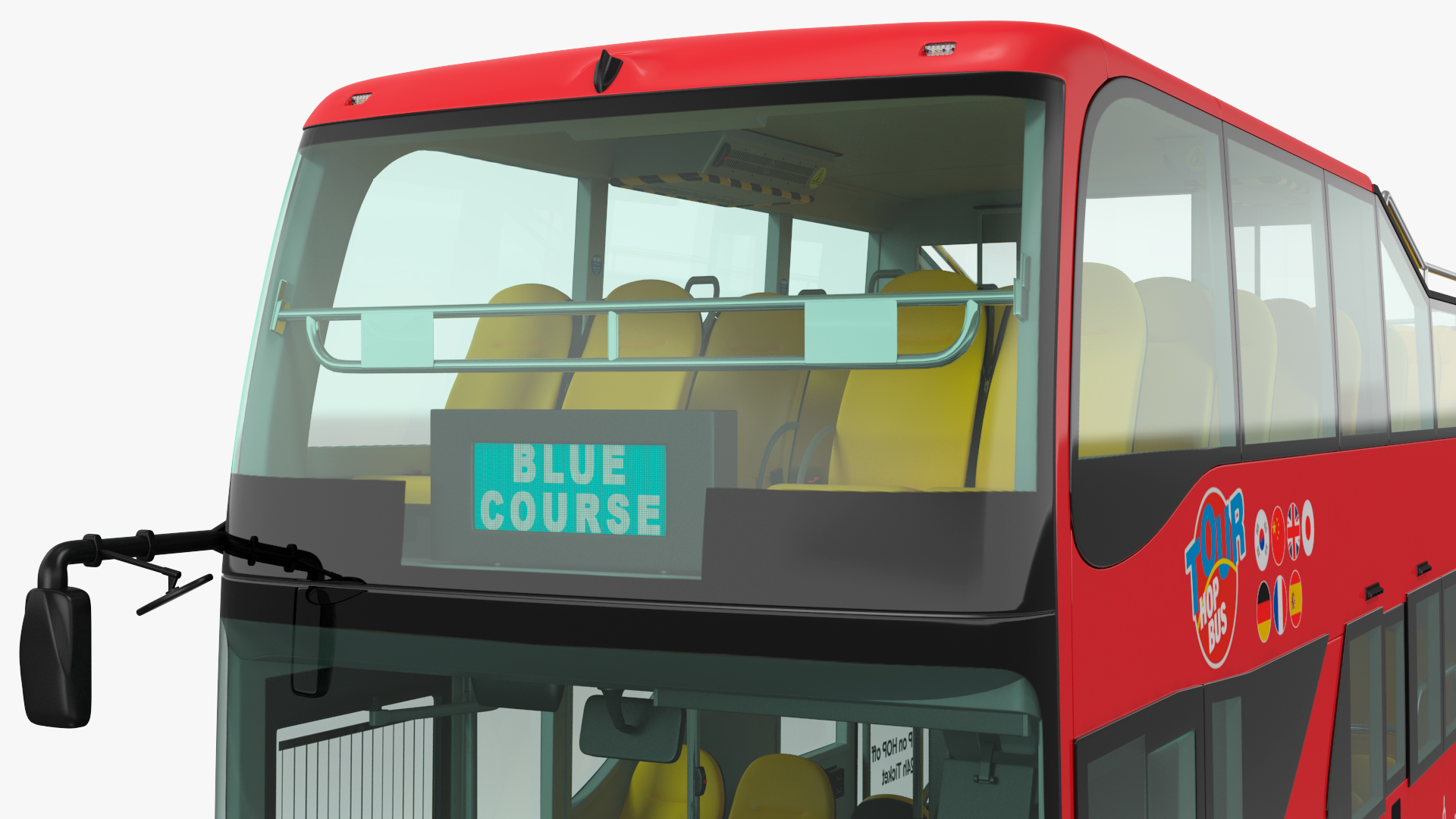 3D model Sightseeing Open Air Hop On Off City Tour Bus