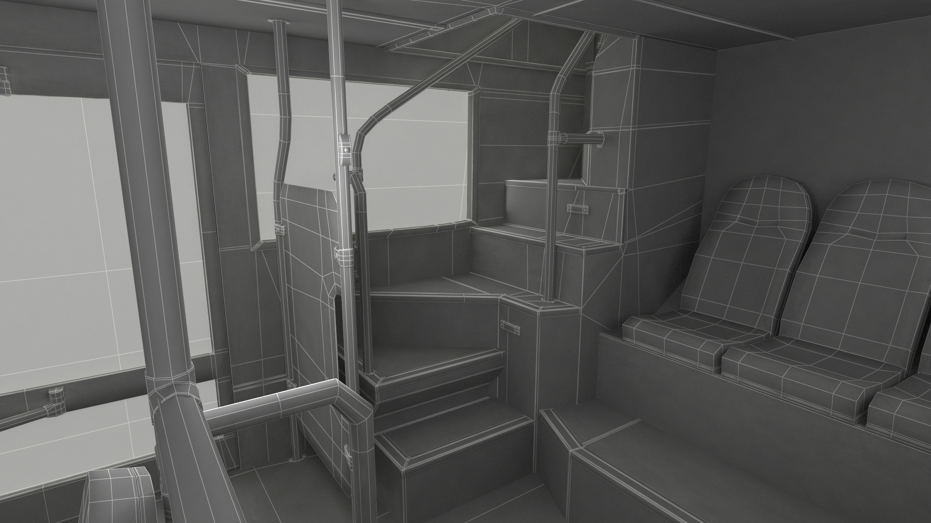 3D model Sightseeing Open Air Hop On Off City Tour Bus