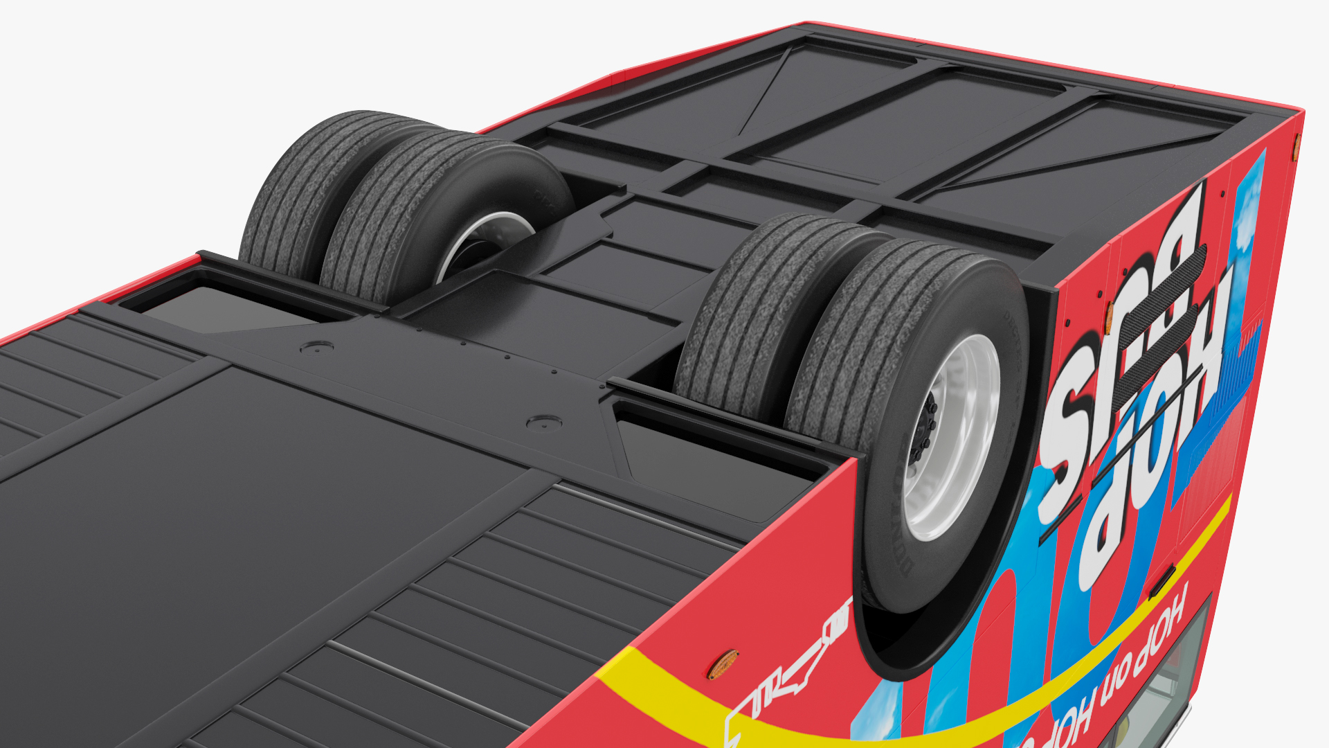 3D model Sightseeing Open Air Hop On Off City Tour Bus