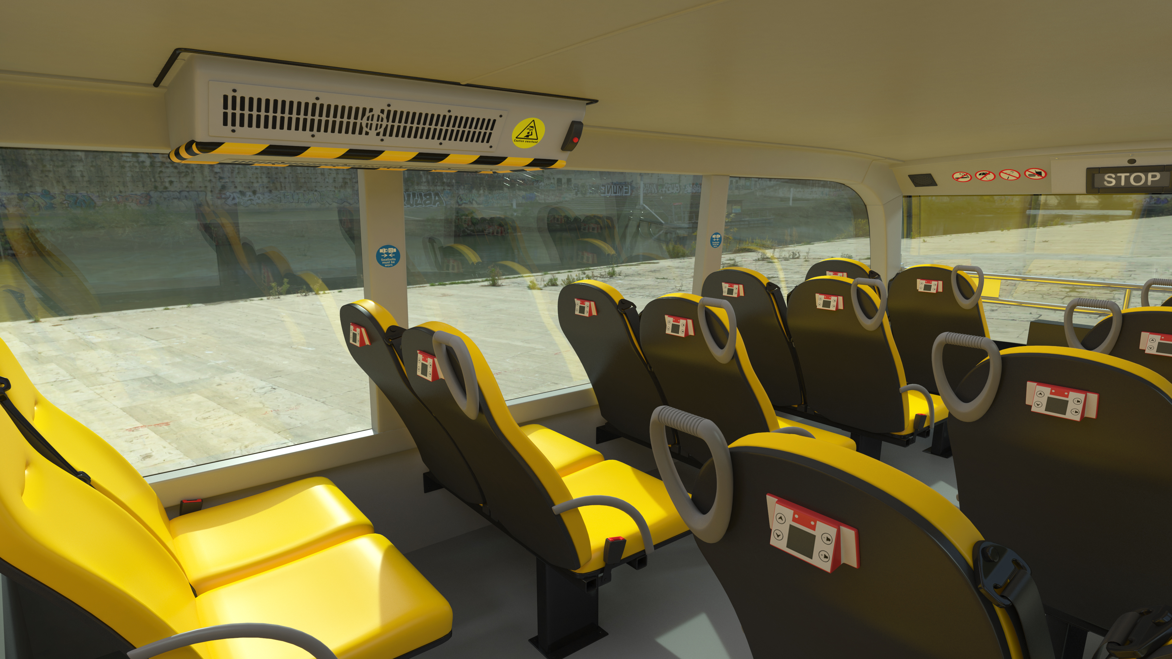3D model Sightseeing Open Air Hop On Off City Tour Bus