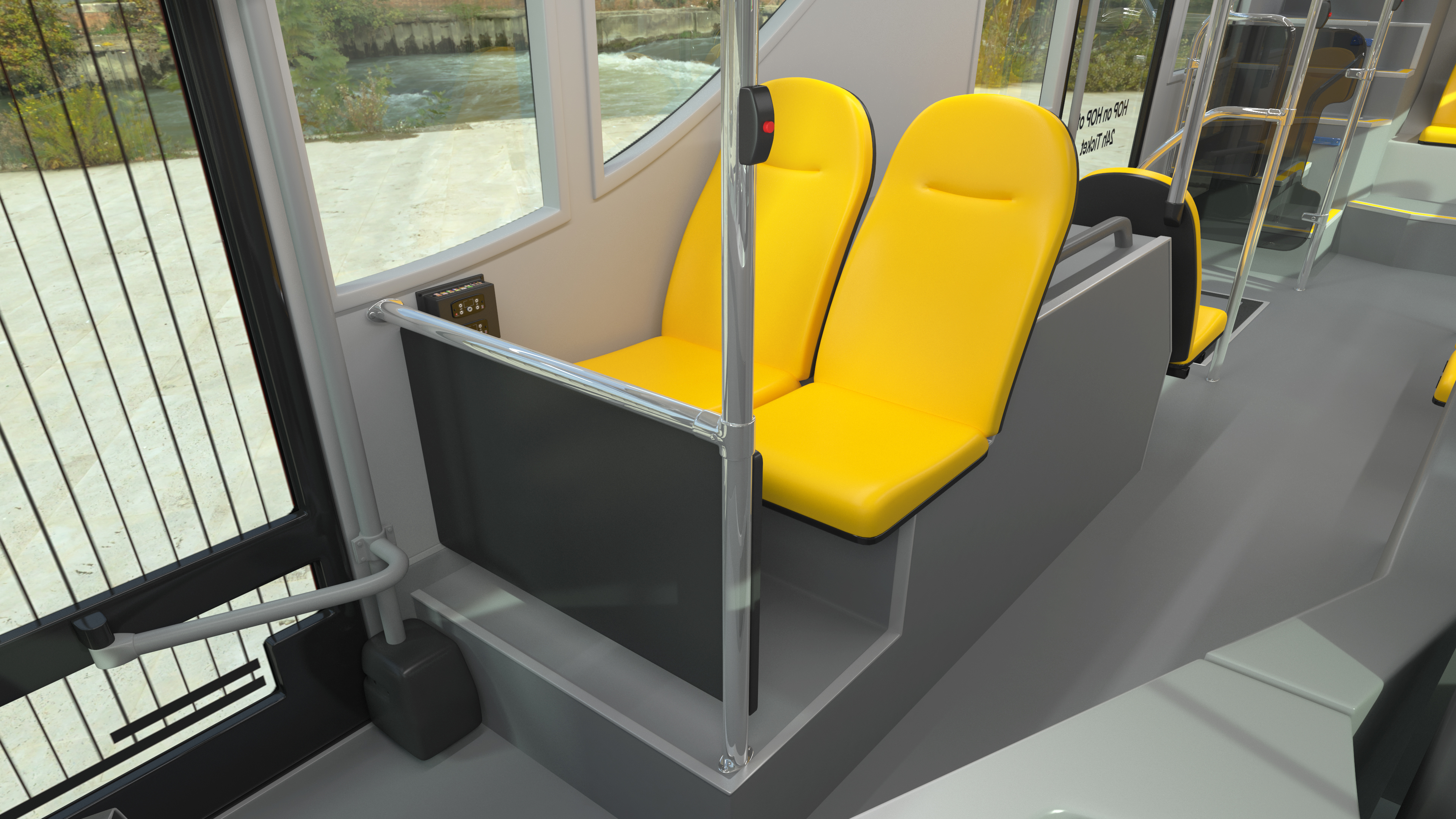 3D model Sightseeing Open Air Hop On Off City Tour Bus