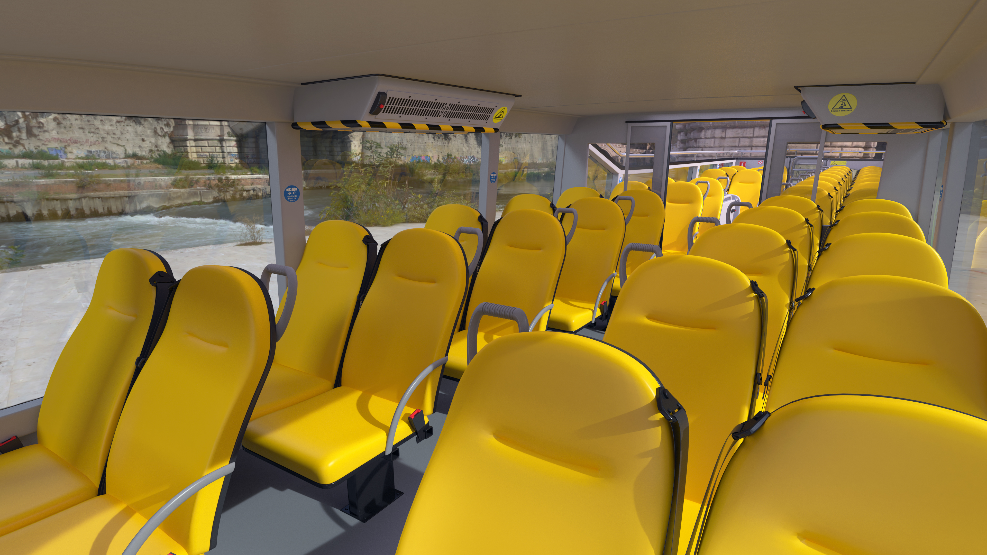 3D model Sightseeing Open Air Hop On Off City Tour Bus