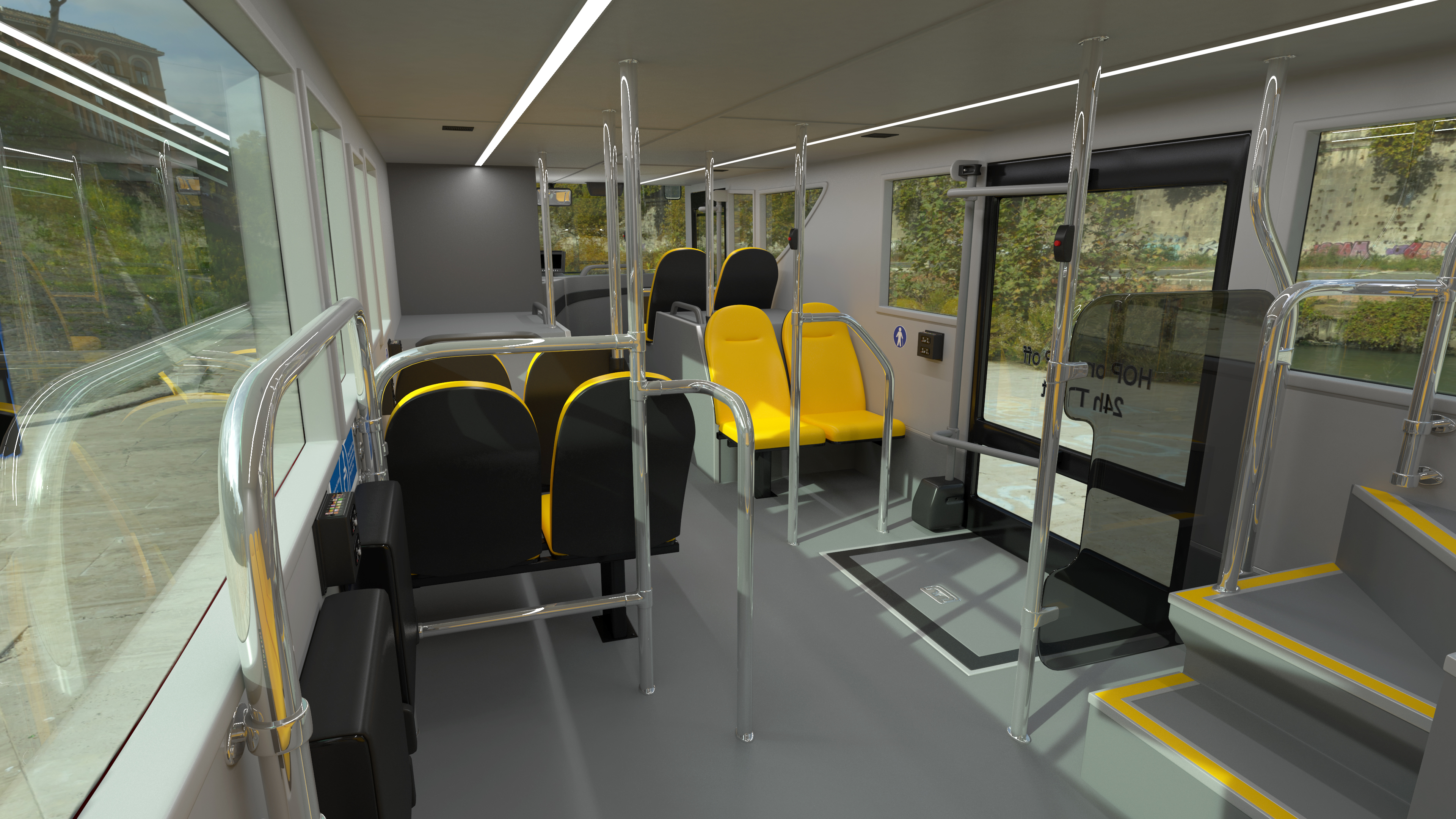 3D model Sightseeing Open Air Hop On Off City Tour Bus