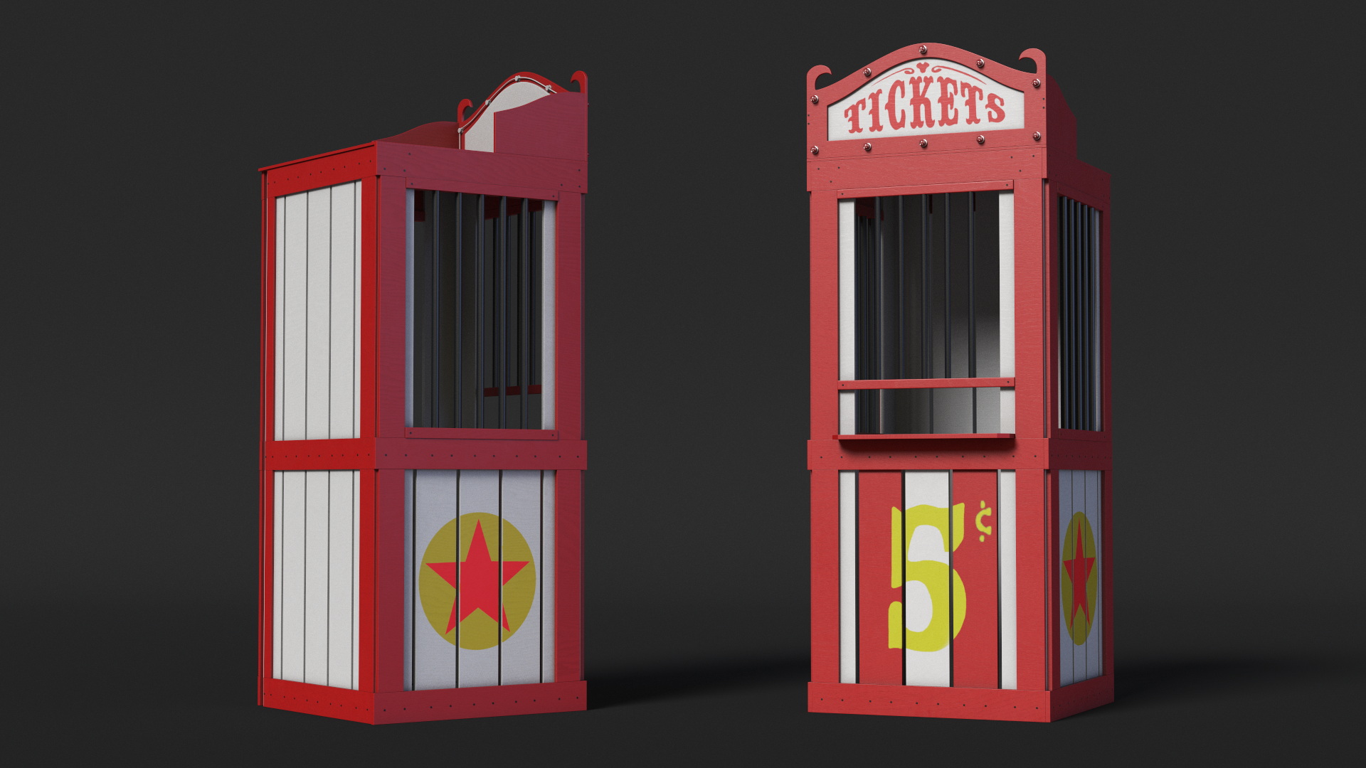 3D model Carnival Ticket Booth New