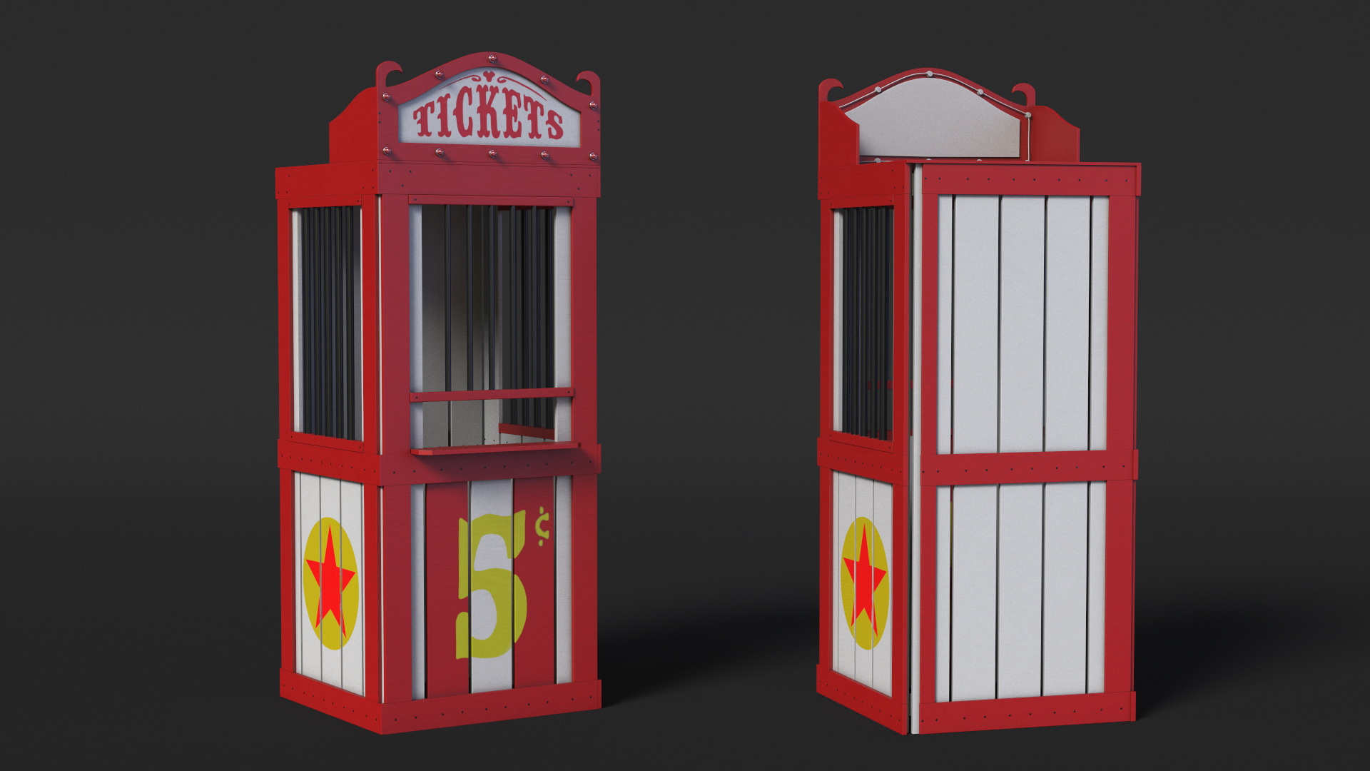 3D model Carnival Ticket Booth New