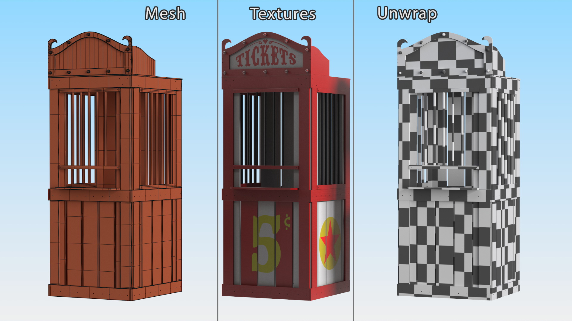 3D model Carnival Ticket Booth New