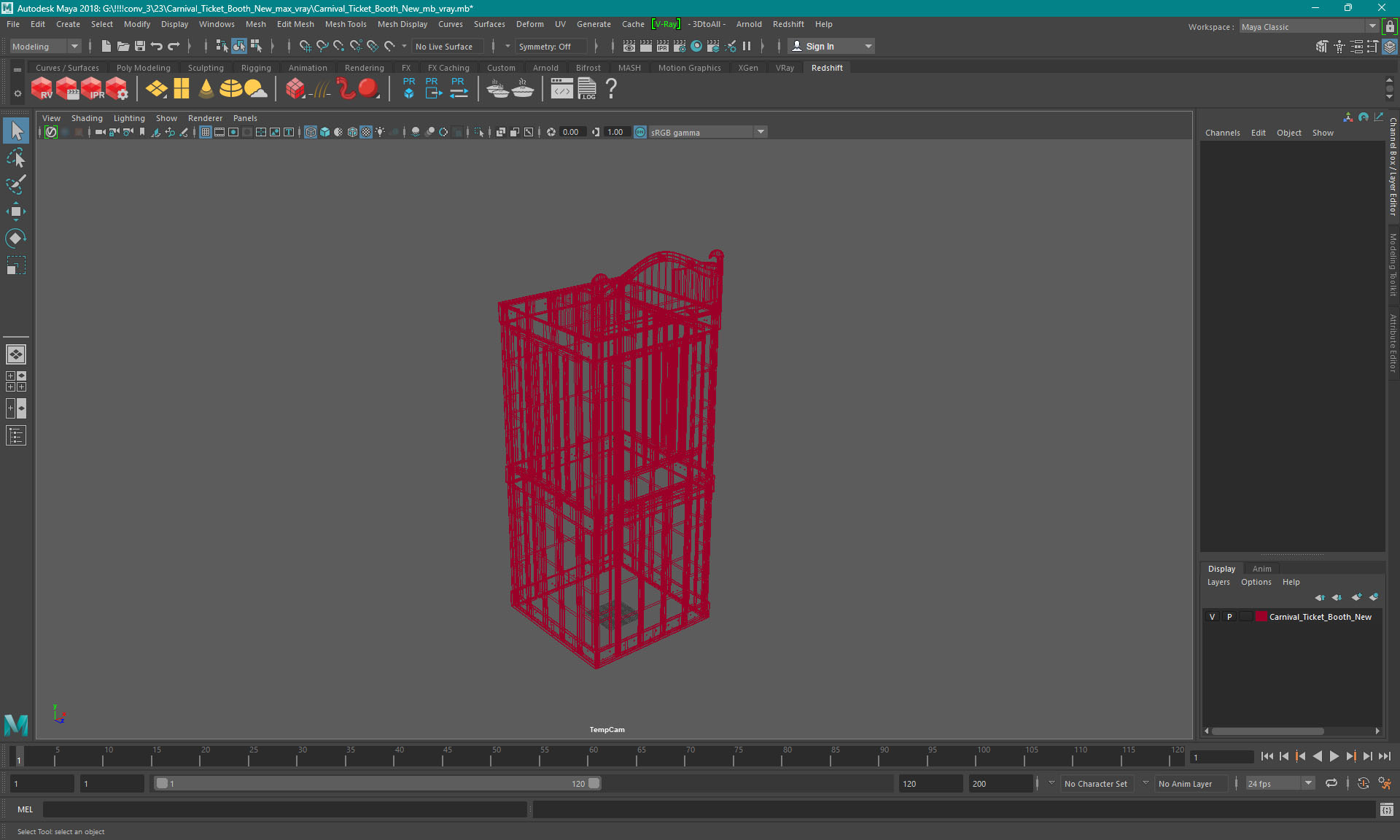 3D model Carnival Ticket Booth New