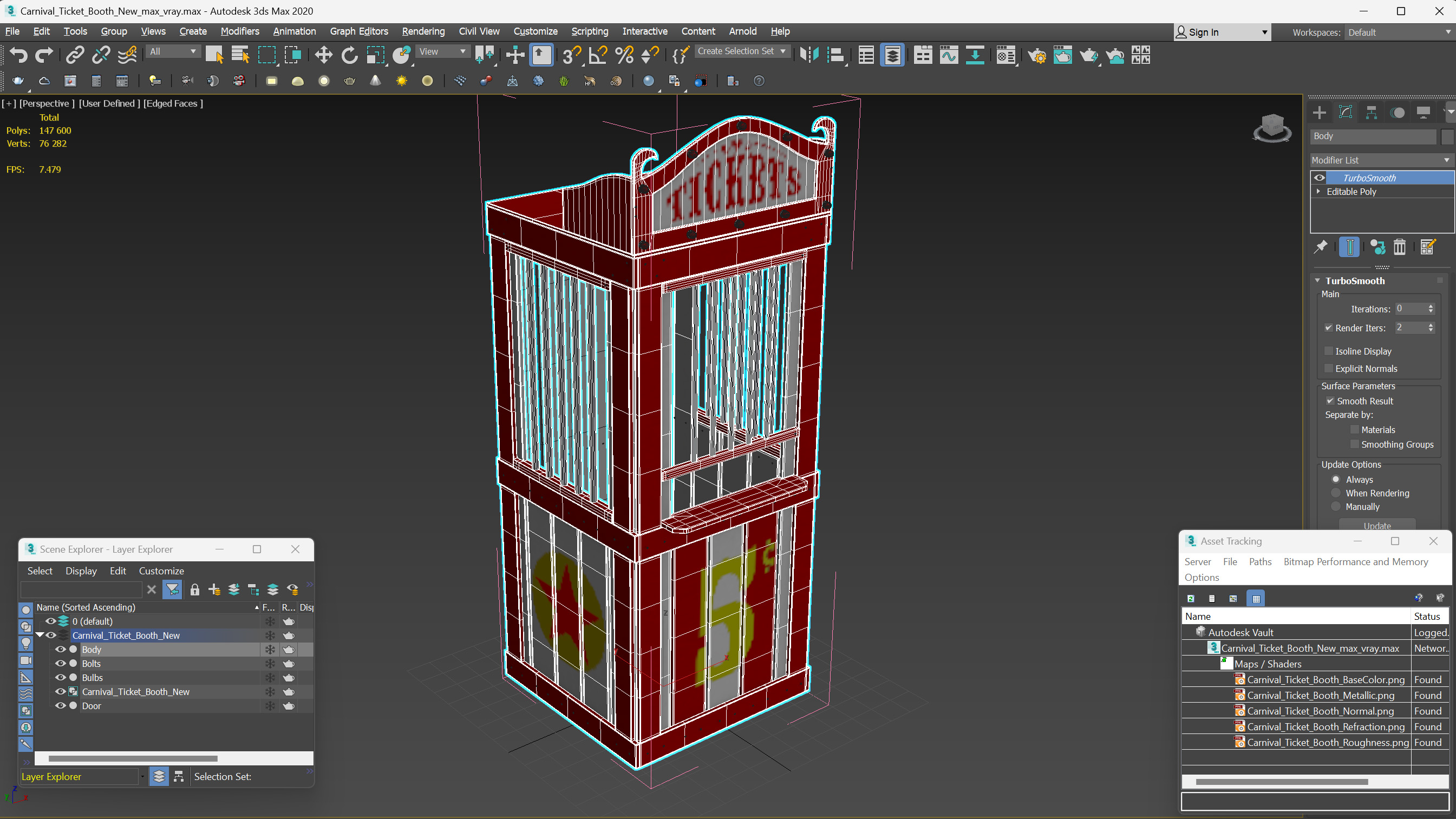 3D model Carnival Ticket Booth New