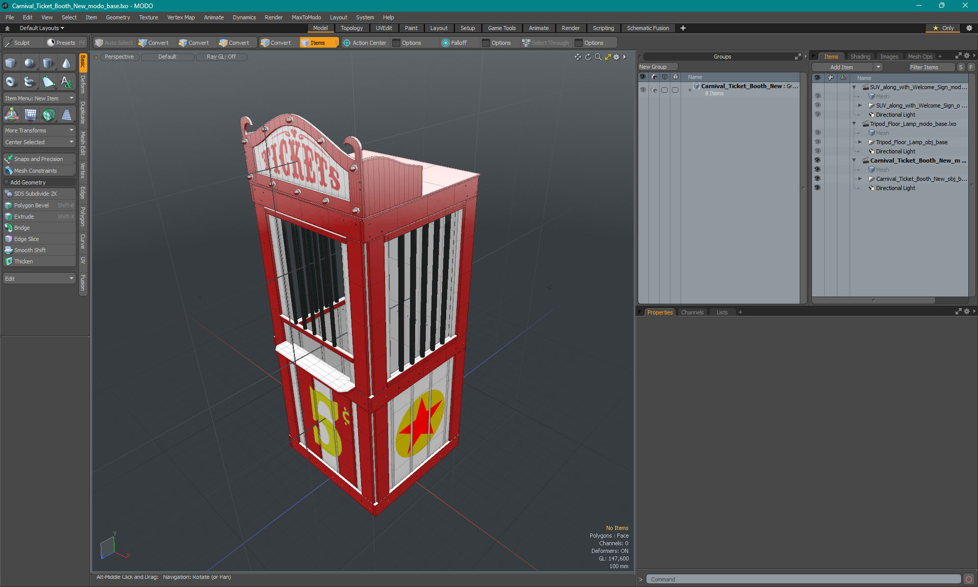 3D model Carnival Ticket Booth New