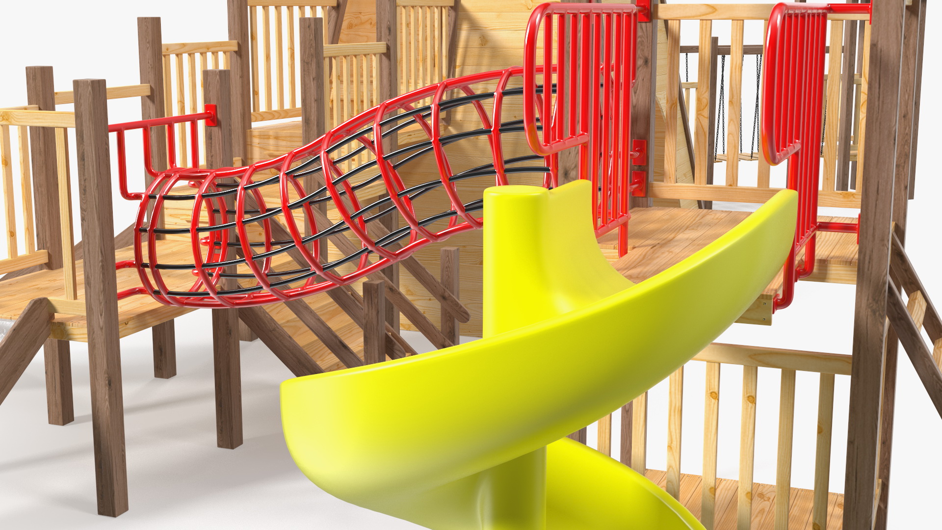 Wooden Childrens Playground 3D