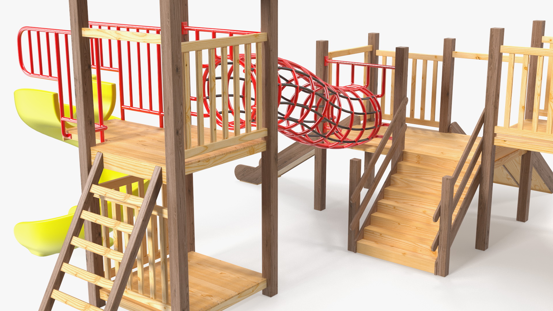 Wooden Childrens Playground 3D