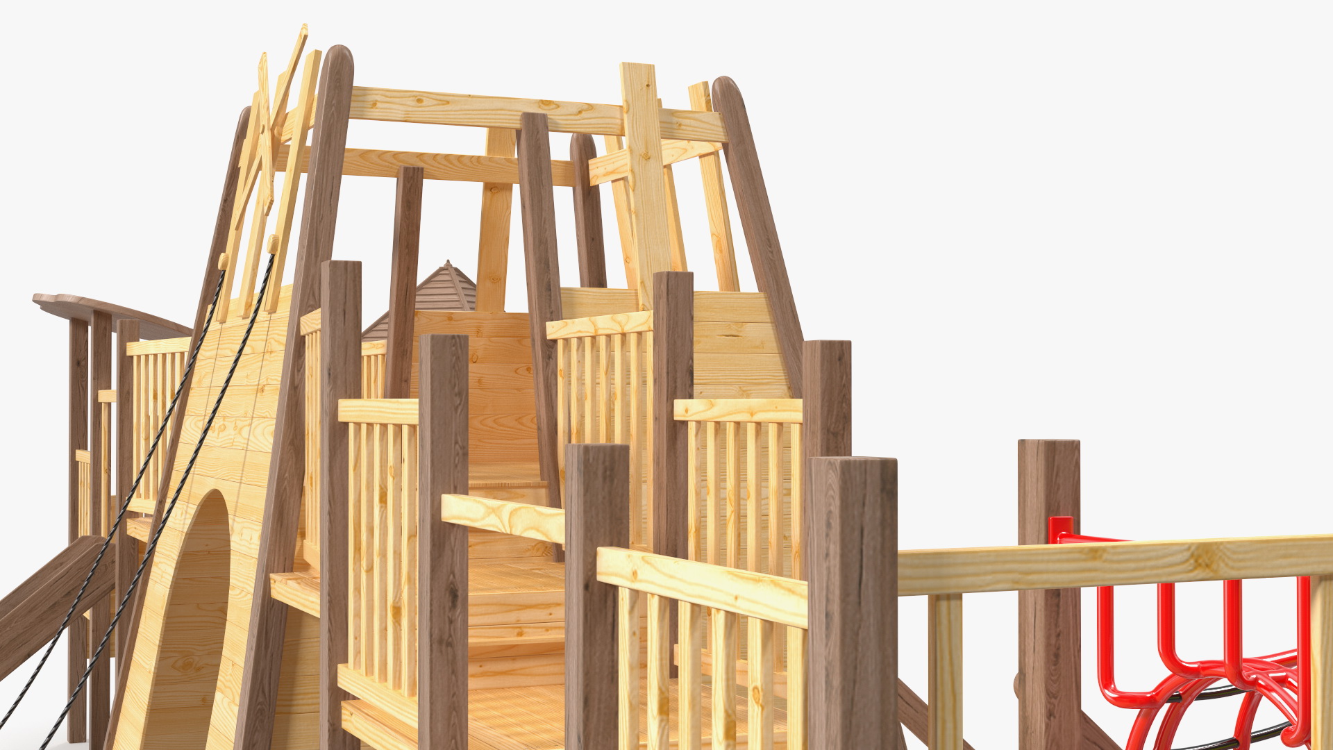 Wooden Childrens Playground 3D