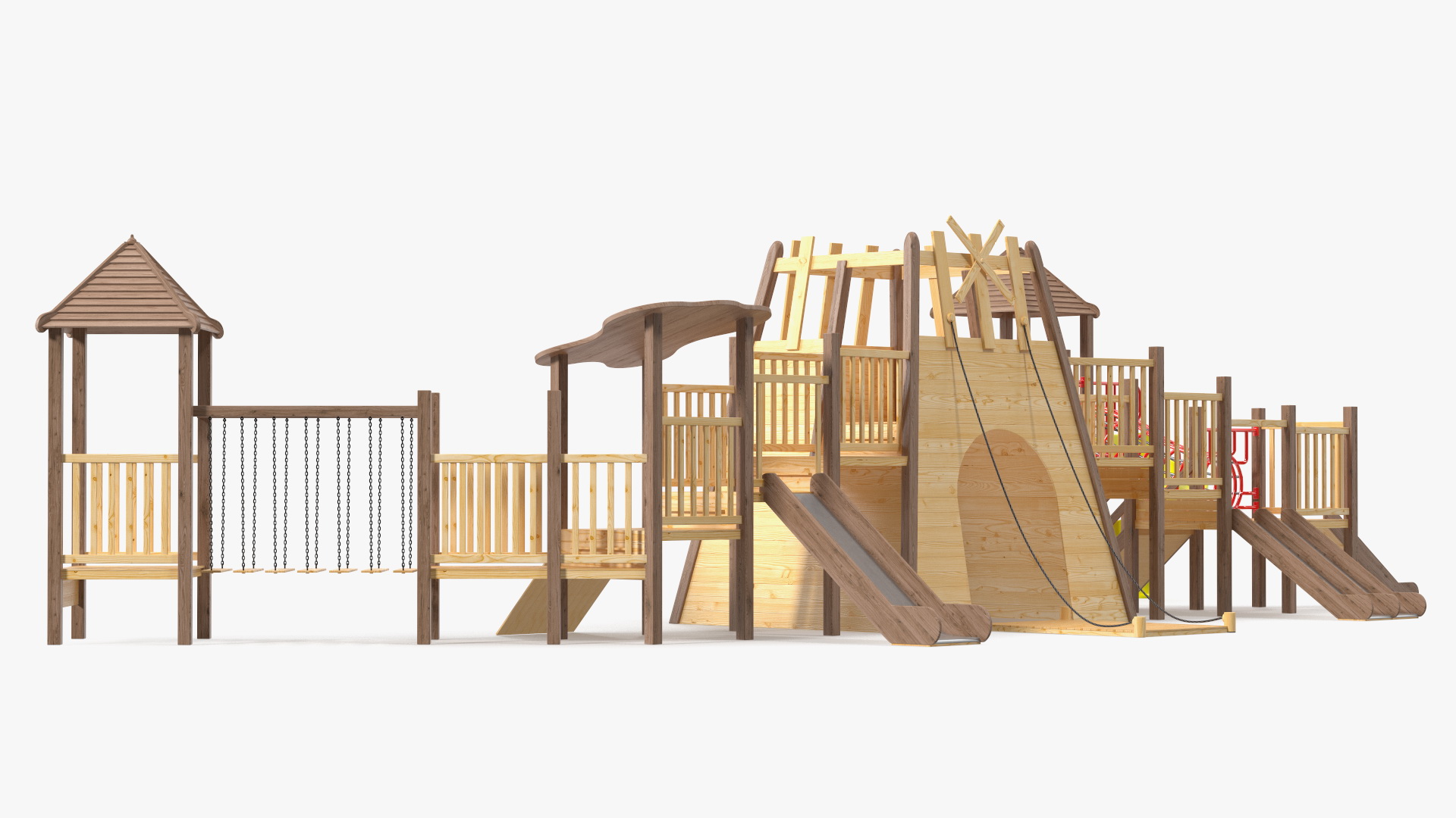 Wooden Childrens Playground 3D
