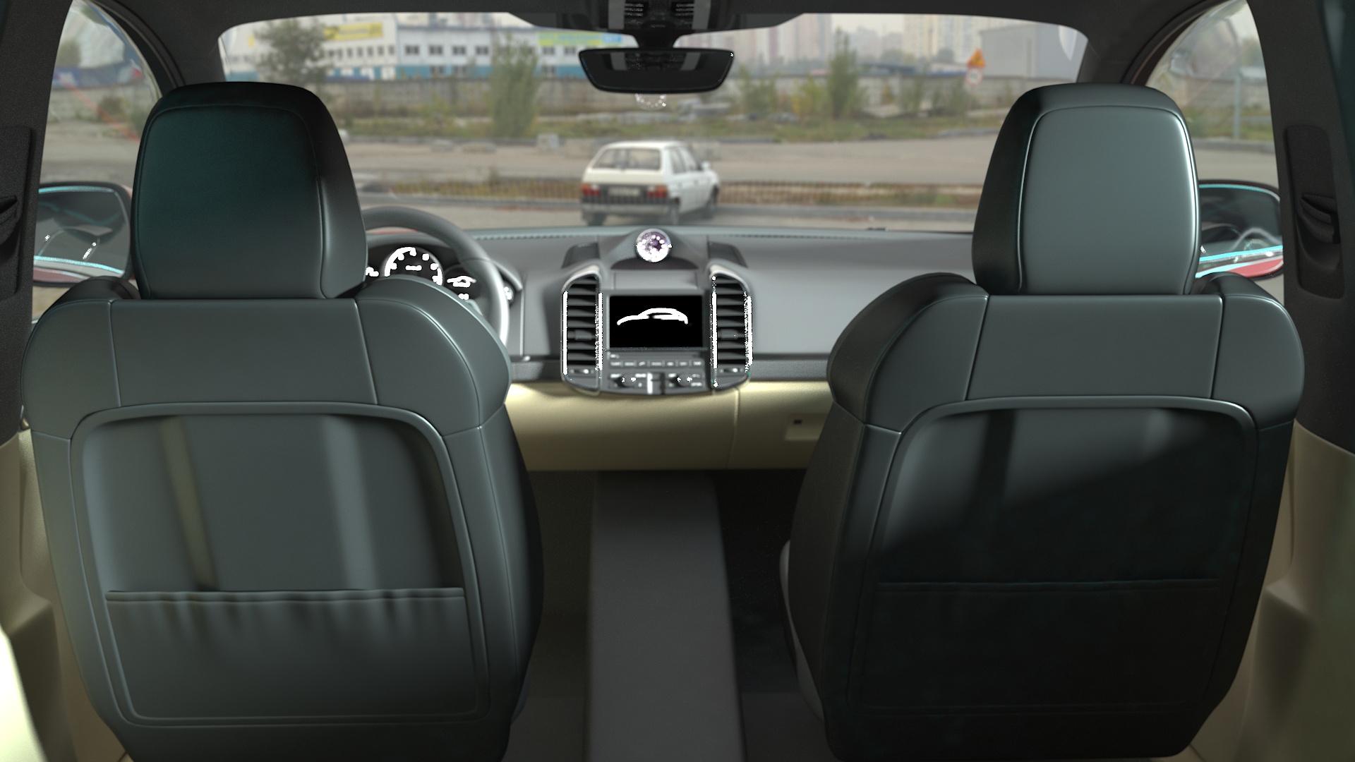 Luxury Vehicles on Car Wash with Vacuum Cleaner 3D