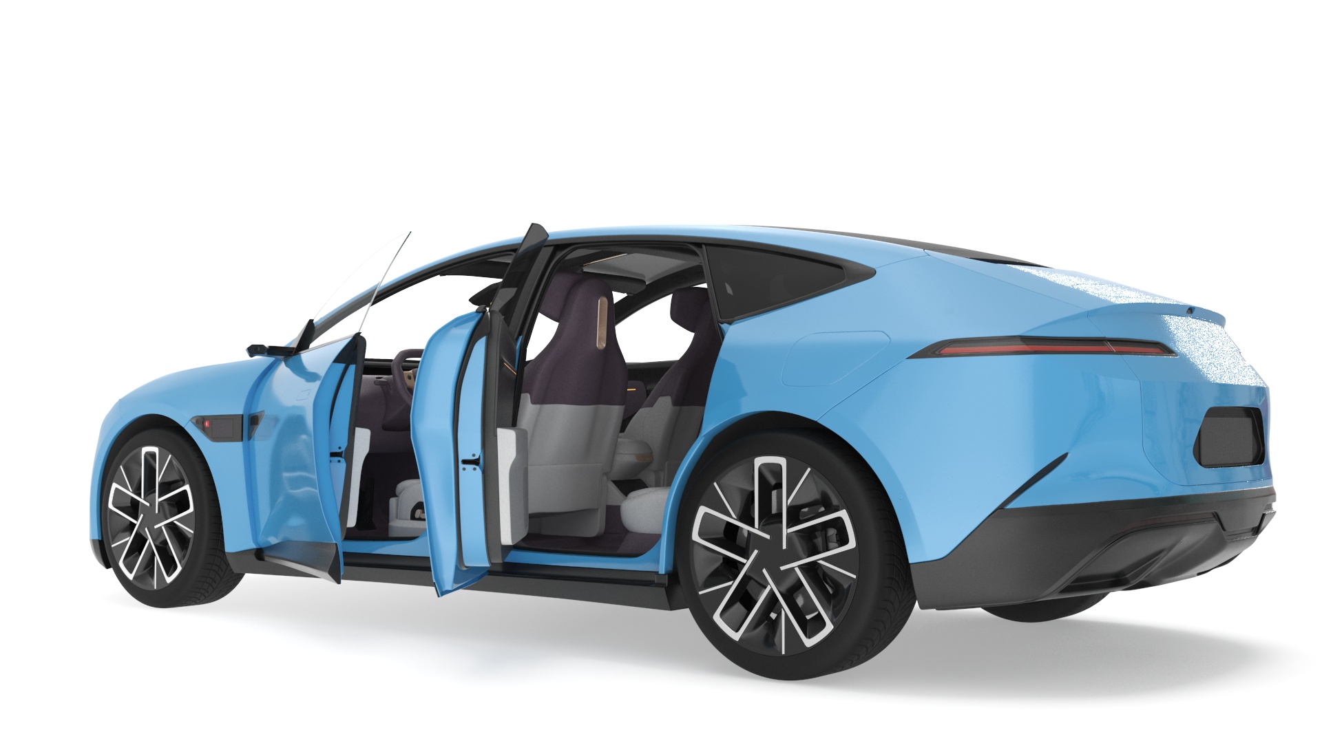 Luxury Vehicles on Car Wash with Vacuum Cleaner 3D