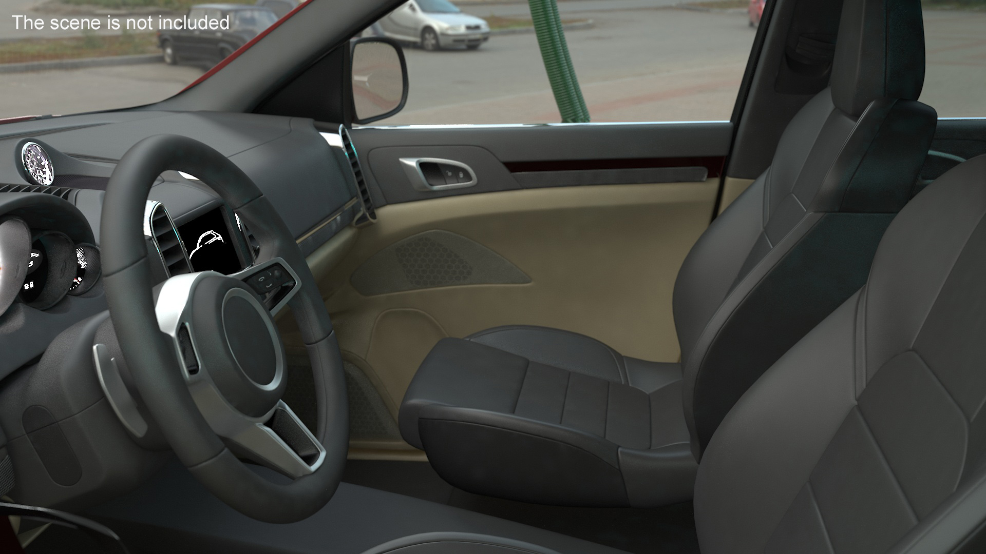 Luxury Vehicles on Car Wash with Vacuum Cleaner 3D