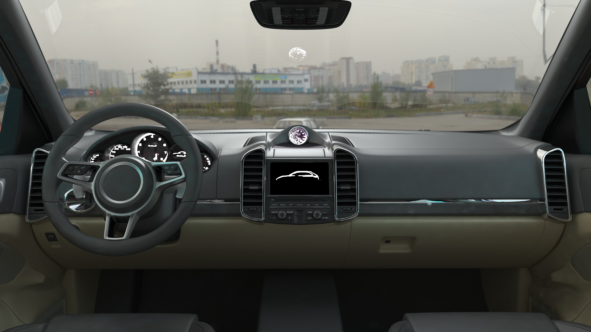 Luxury Vehicles on Car Wash with Vacuum Cleaner 3D