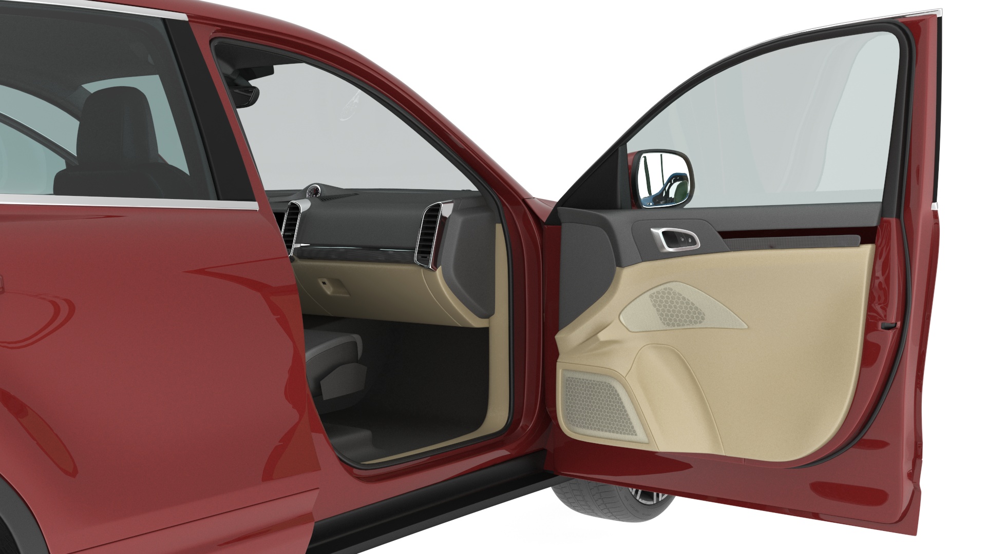 Luxury Vehicles on Car Wash with Vacuum Cleaner 3D