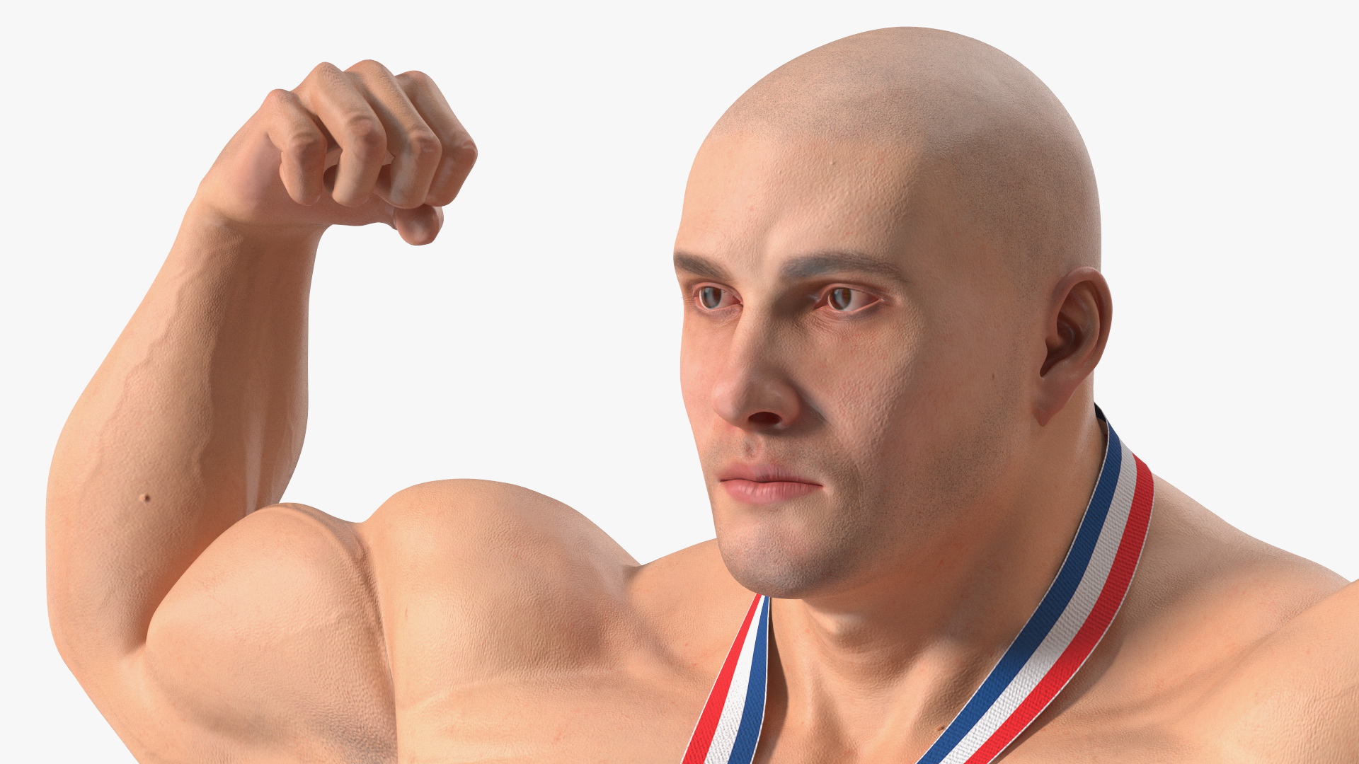 3D Muscular Bodybuilder Athlete Man Rigged for Cinema 4D model