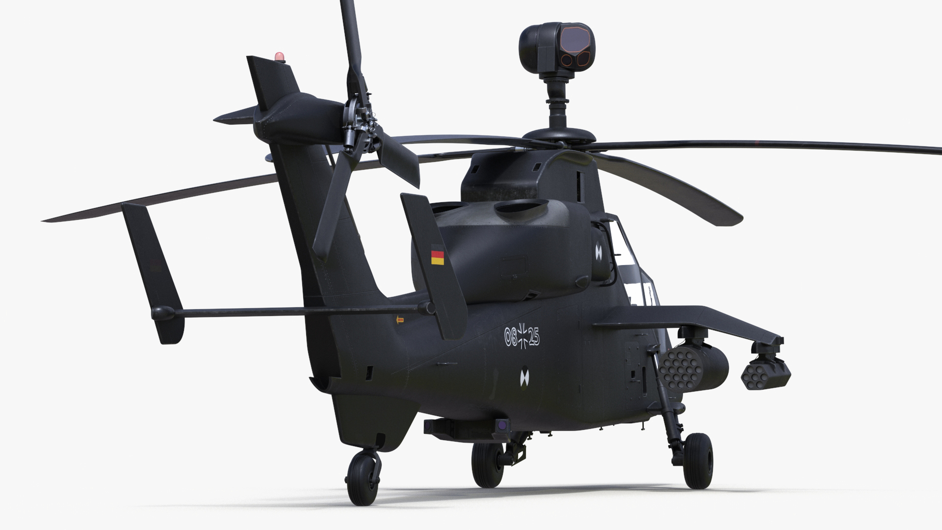 Eurocopter Tiger EC665 Black Rigged for Maya 3D model