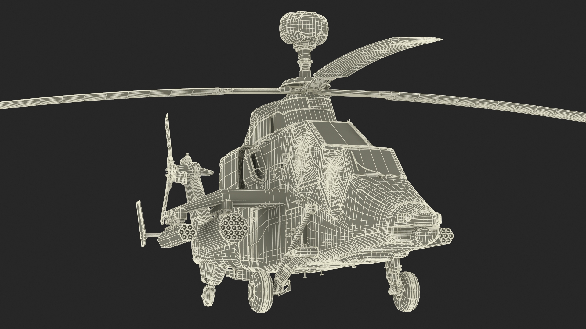 Eurocopter Tiger EC665 Black Rigged for Maya 3D model