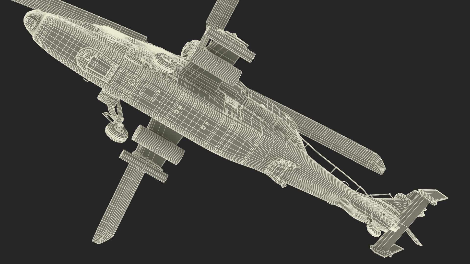 Eurocopter Tiger EC665 Black Rigged for Maya 3D model
