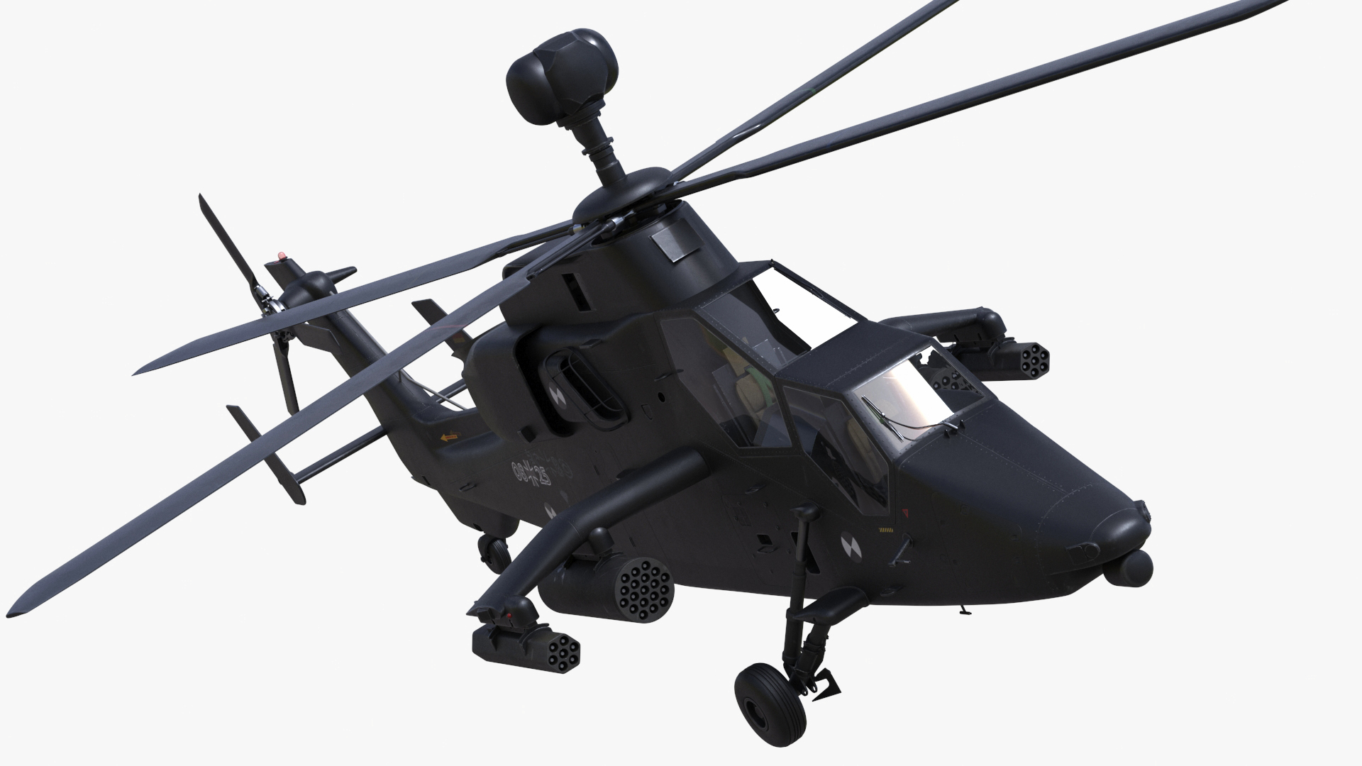 Eurocopter Tiger EC665 Black Rigged for Maya 3D model