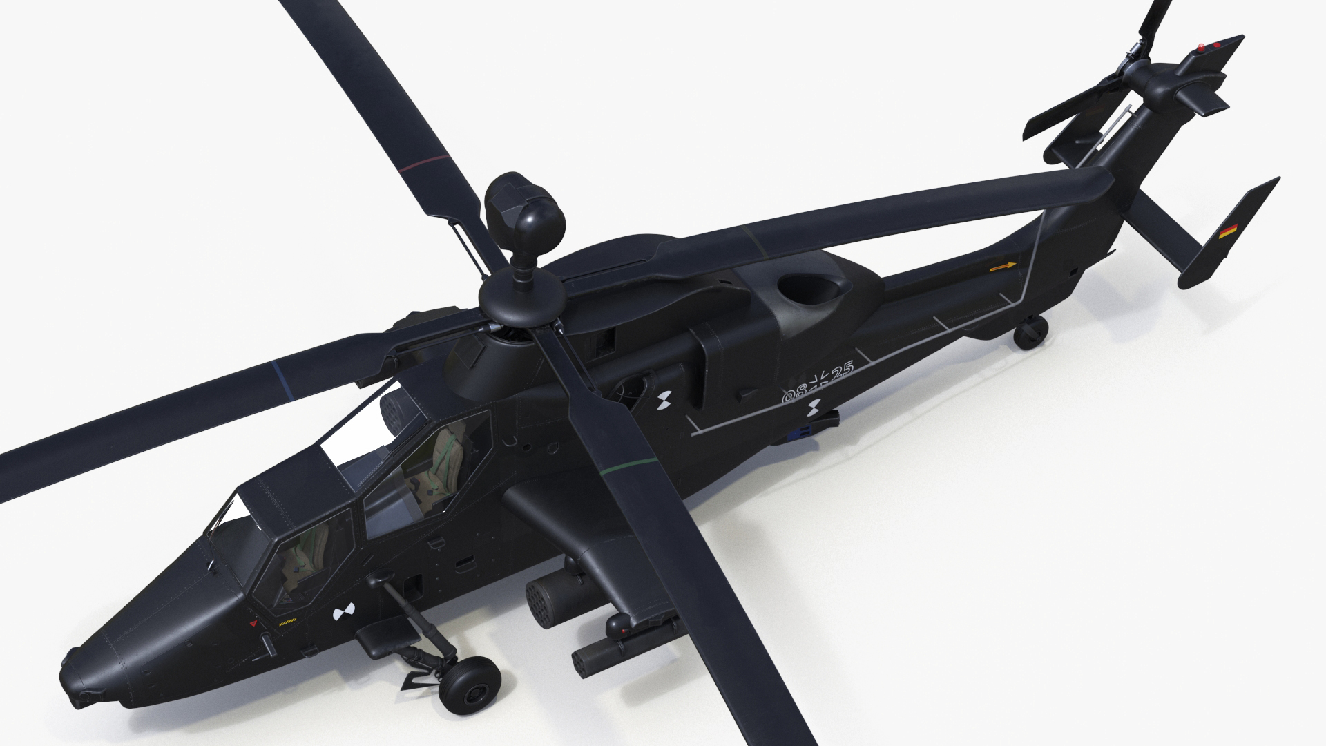 Eurocopter Tiger EC665 Black Rigged for Maya 3D model