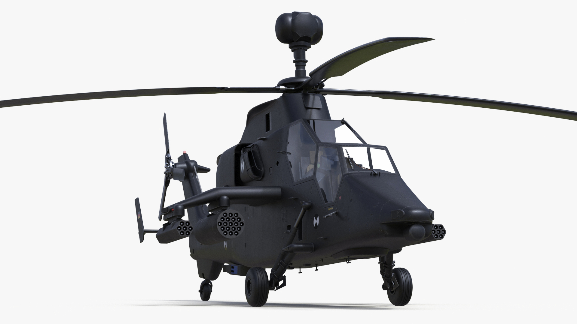 Eurocopter Tiger EC665 Black Rigged for Maya 3D model